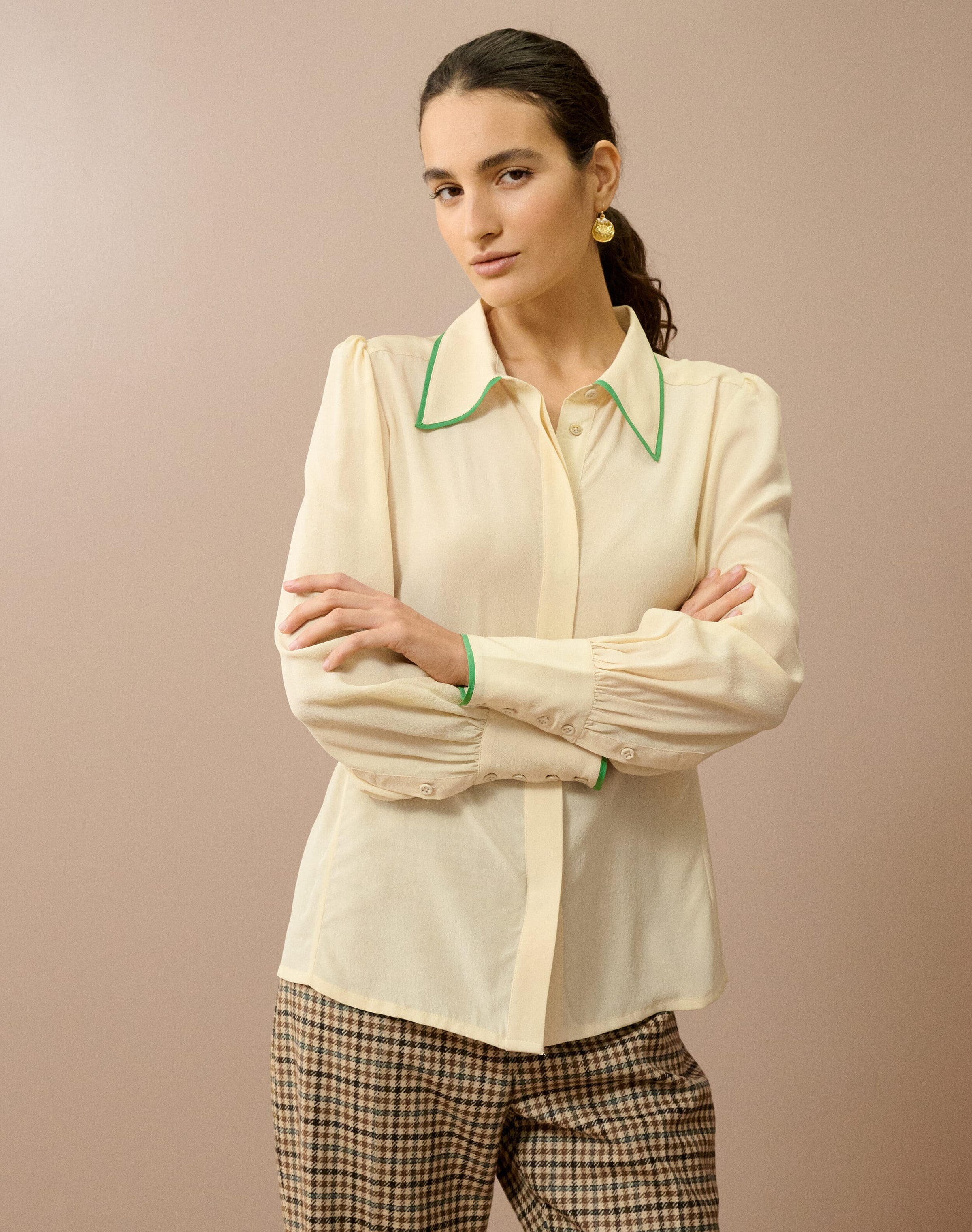 Silk Crepe De Chine Blouse