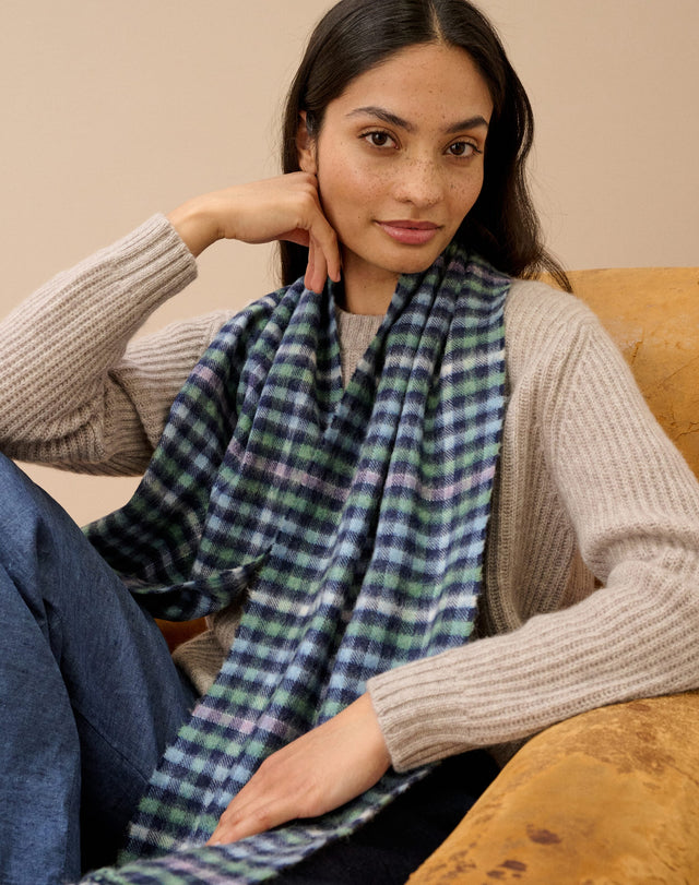 Cashmere Check Scarf
