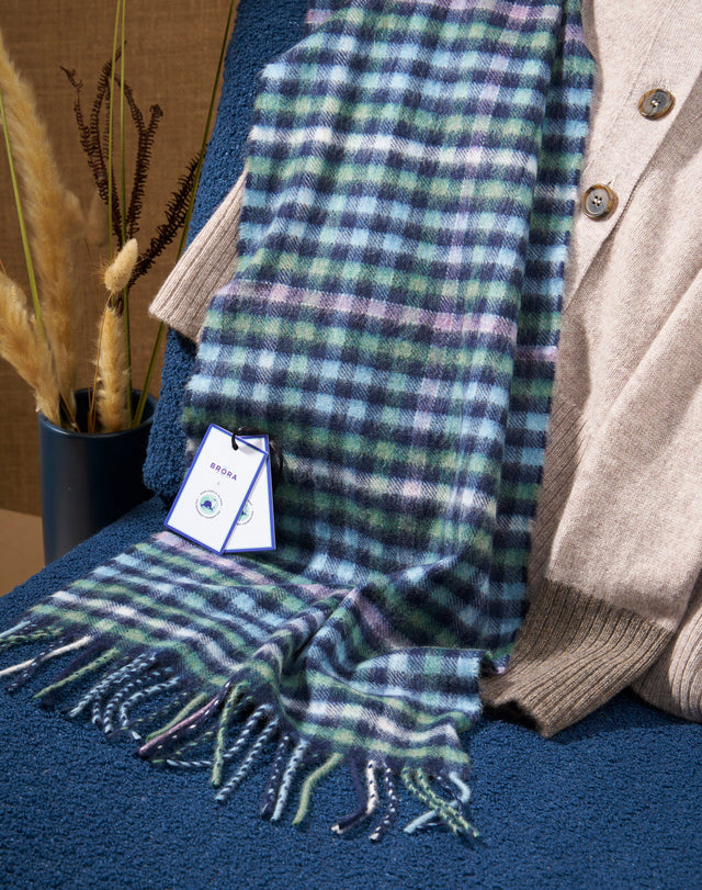 Cashmere Check Scarf