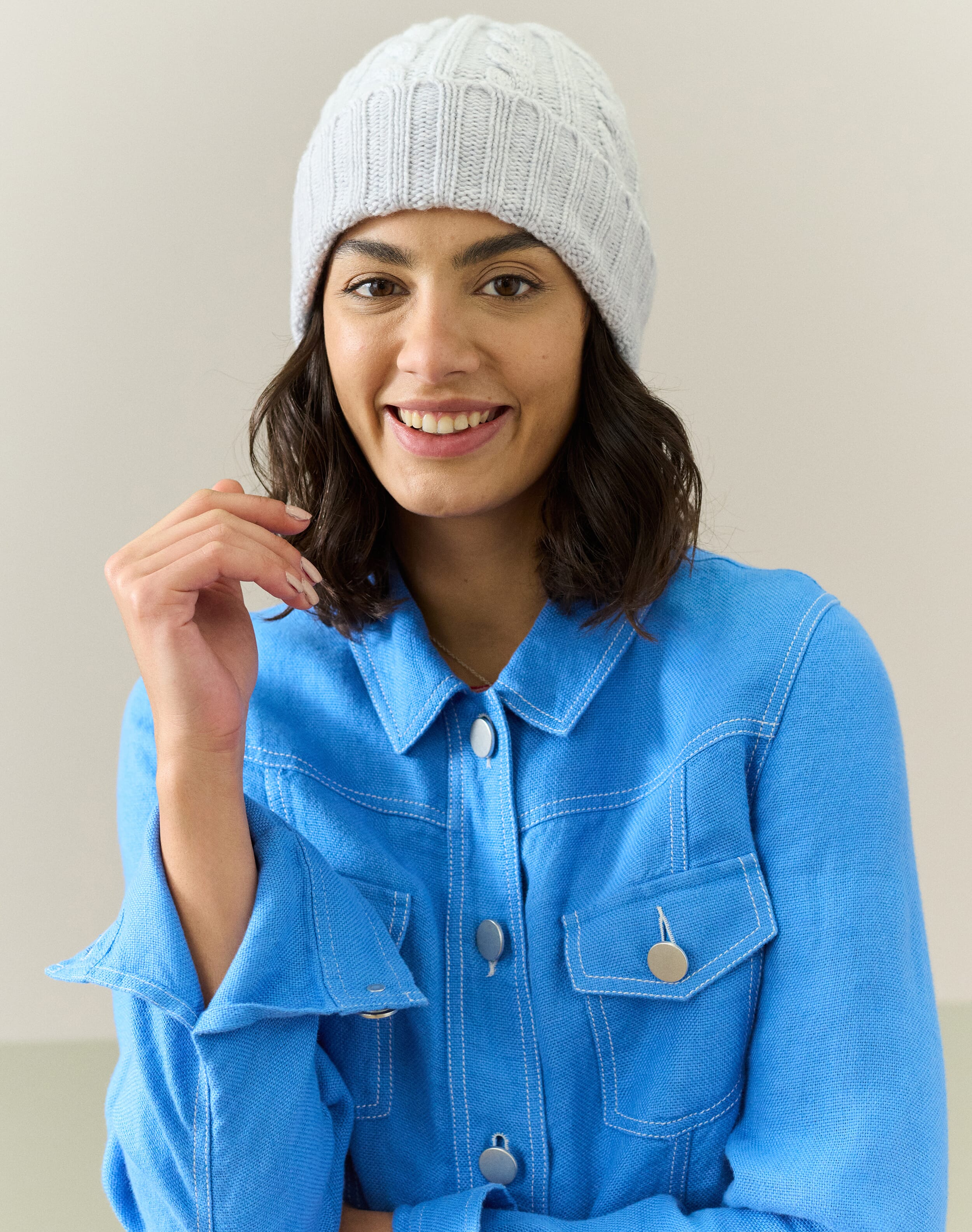 Cashmere Cable & Rib Hat