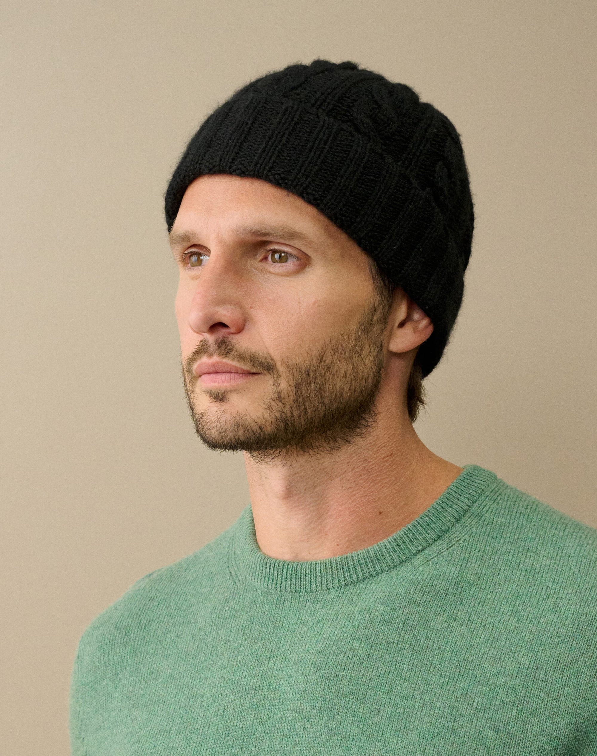 Cashmere Cable & Rib Hat