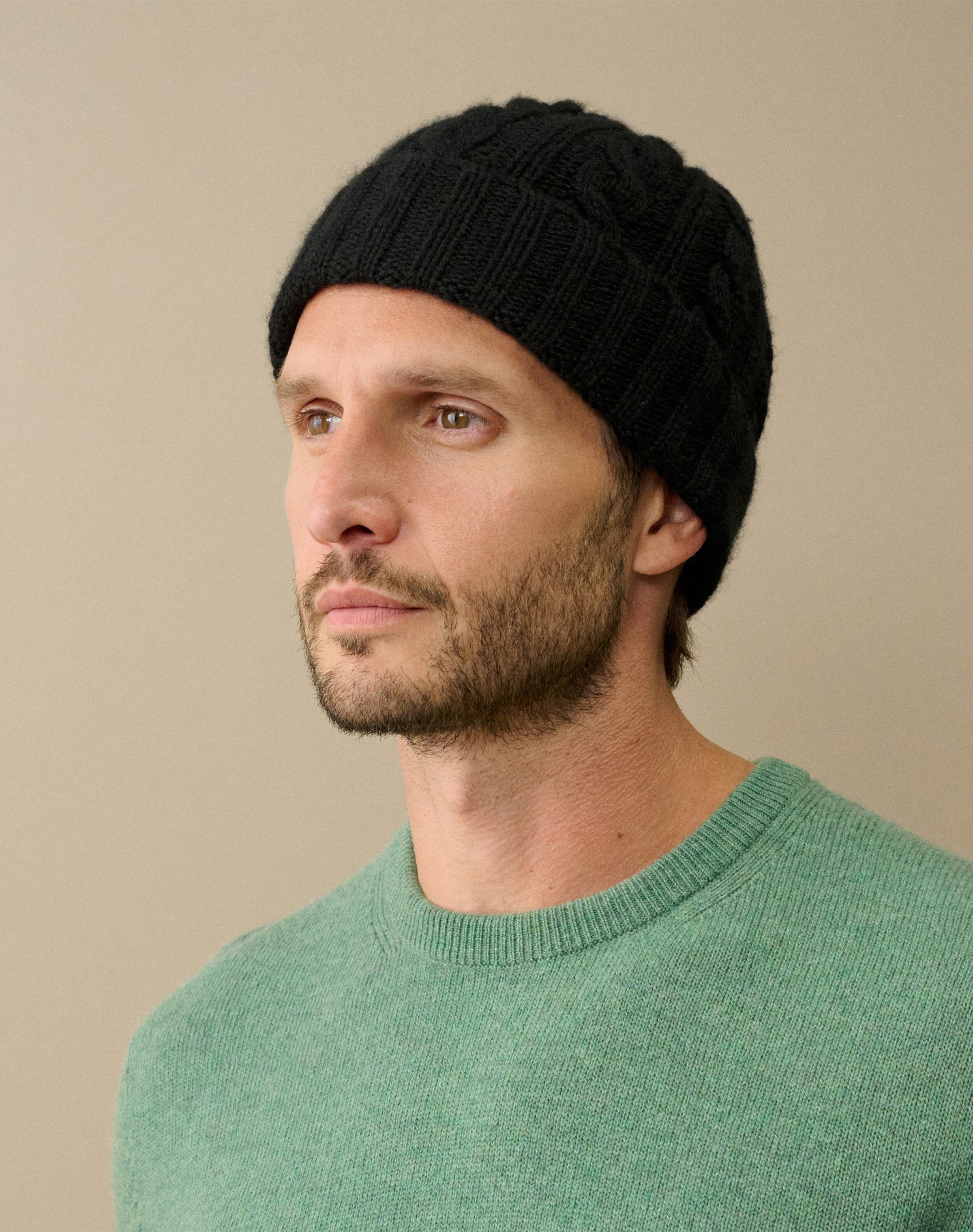Cashmere Cable & Rib Hat