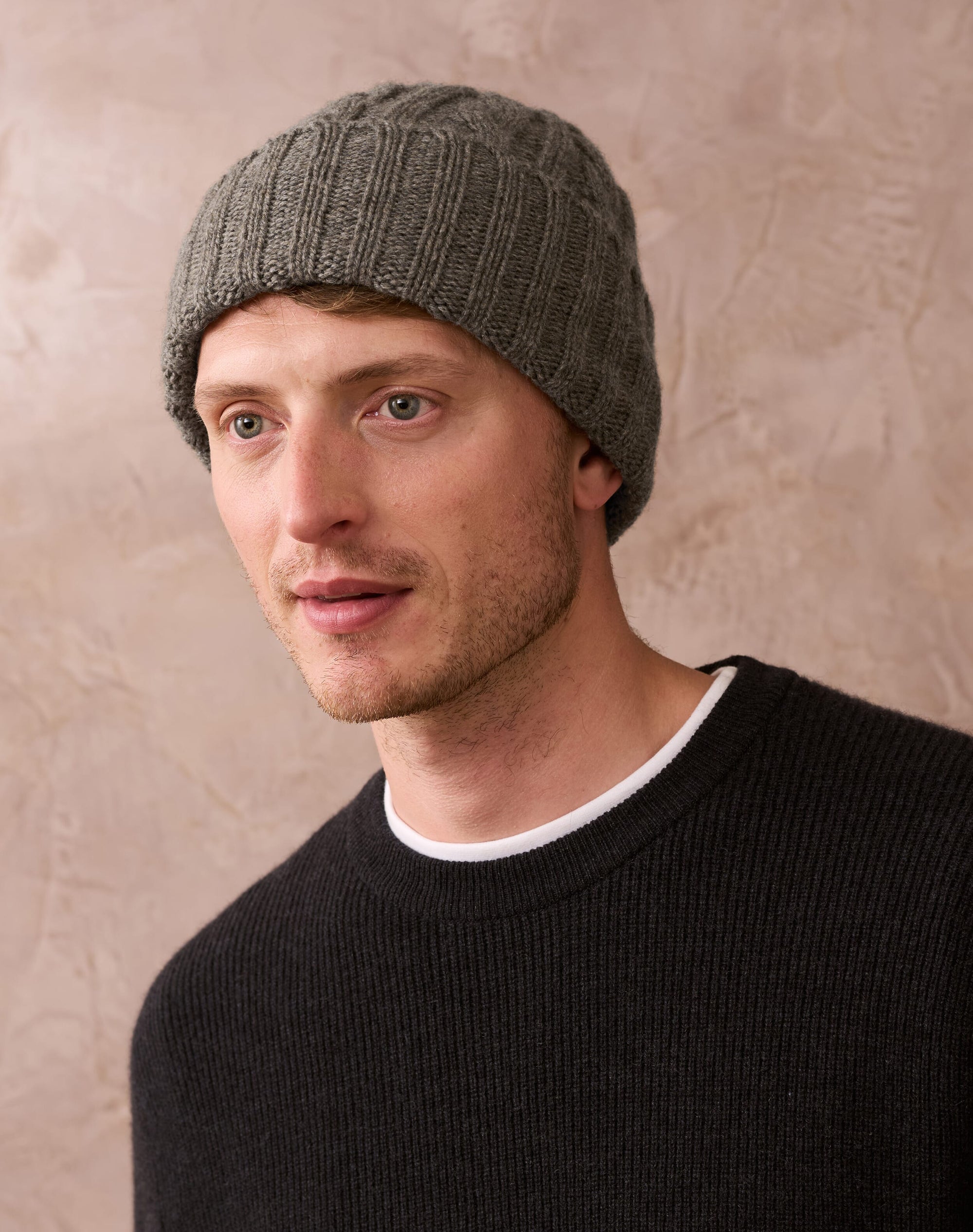 Cashmere Cable & Rib Hat