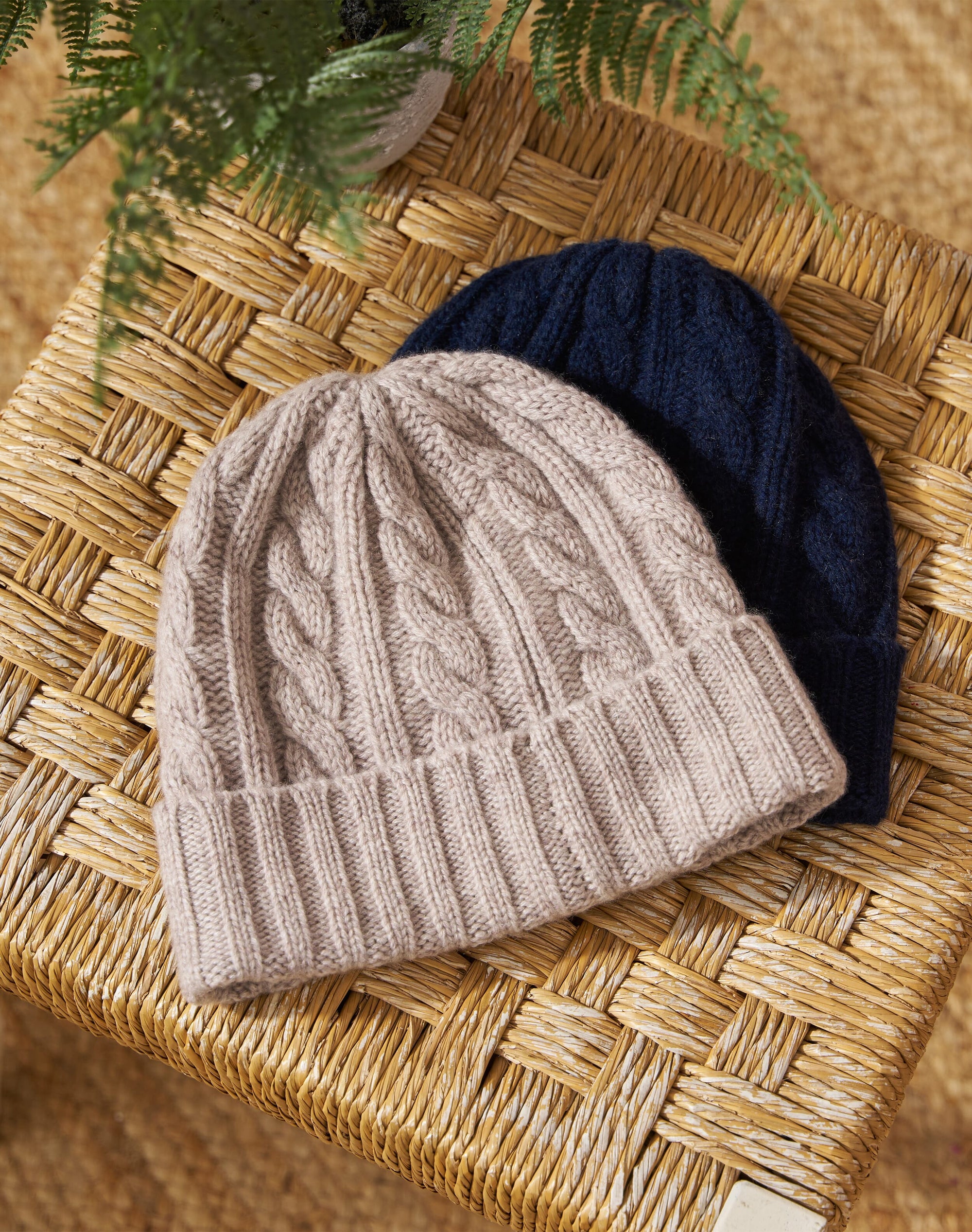 Cashmere Cable & Rib Hat