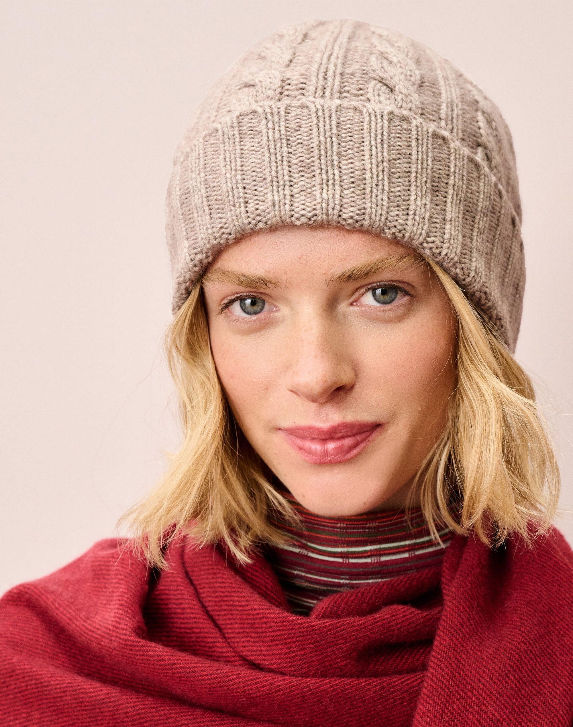 Cashmere Cable & Rib Hat