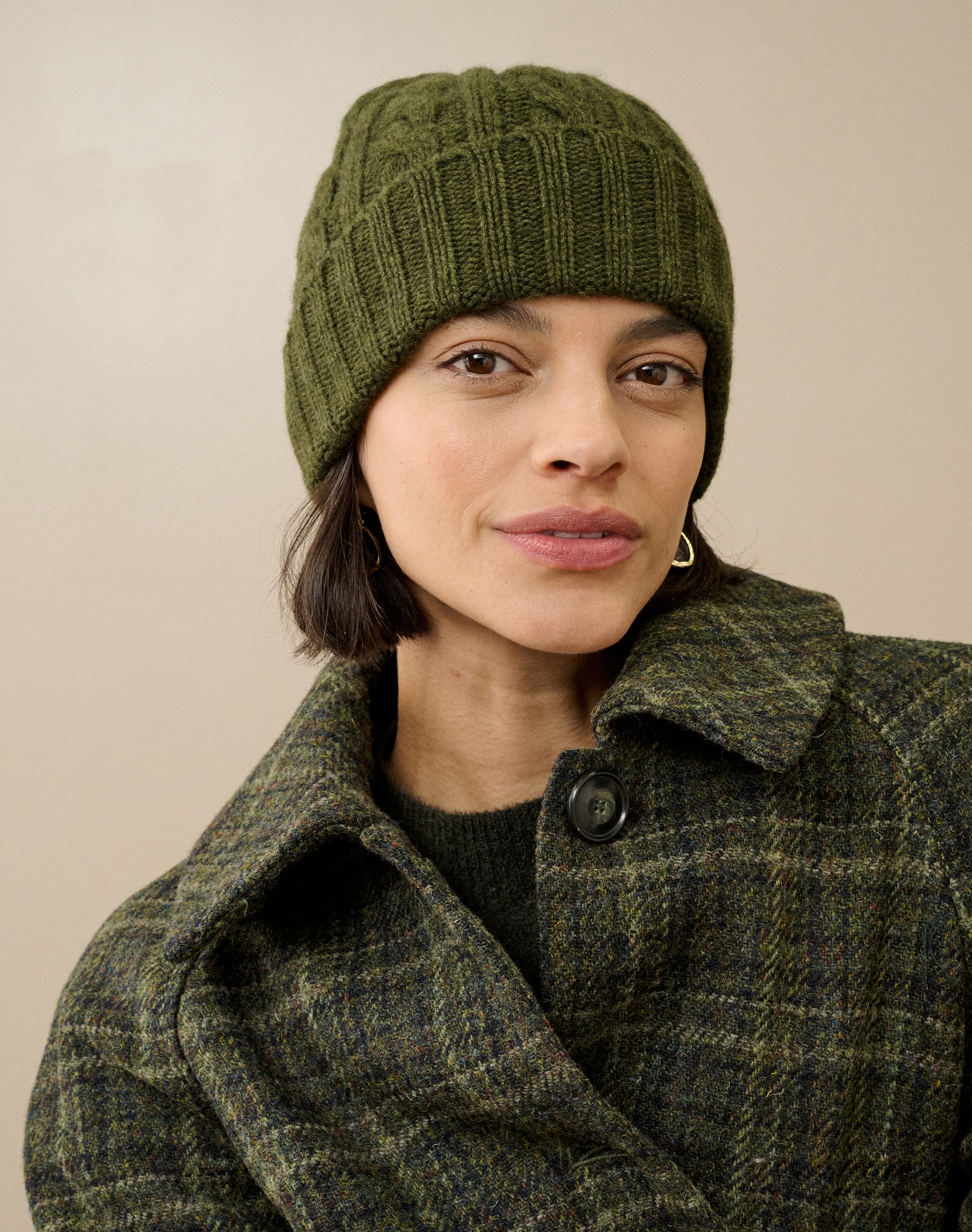 Cashmere Cable & Rib Hat