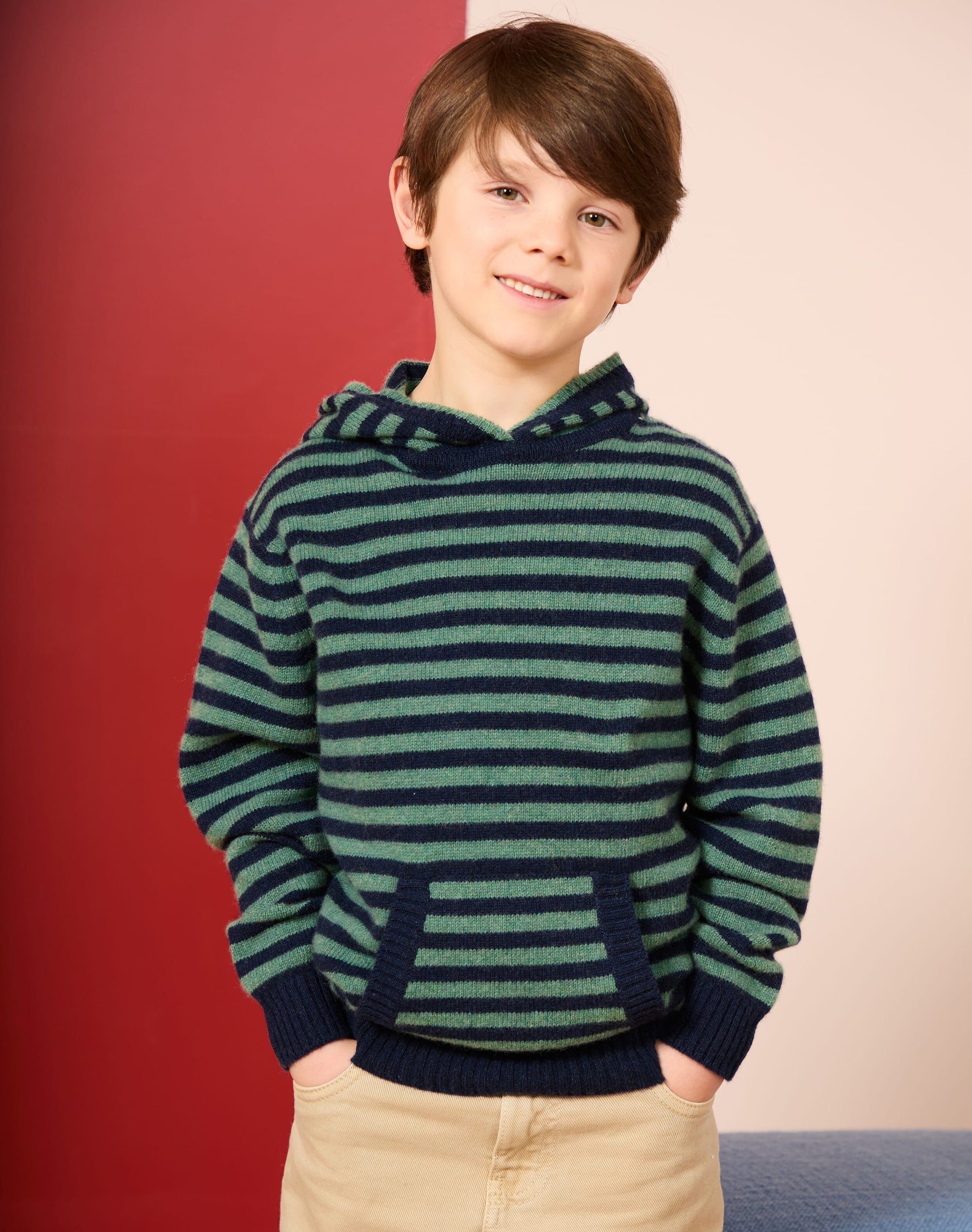 Cashmere Stripy Hoody