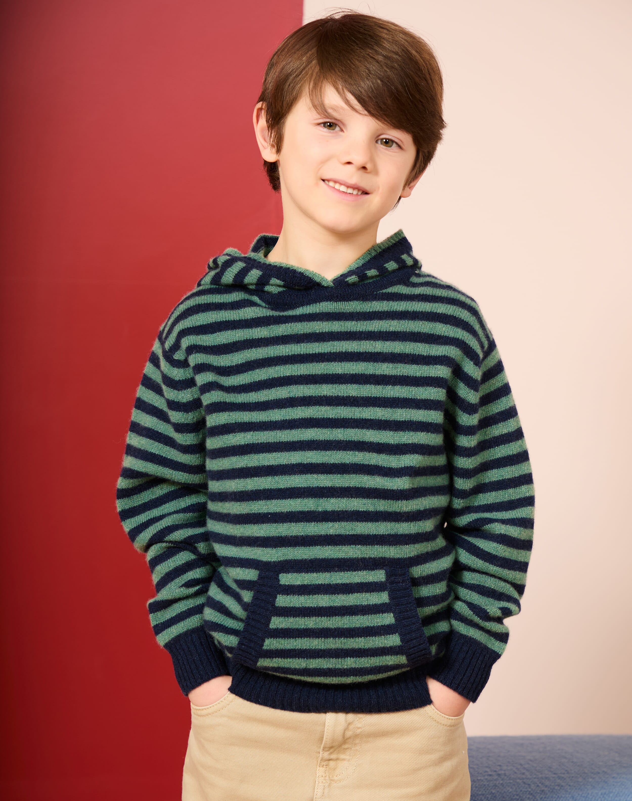 Cashmere Stripy Hoody