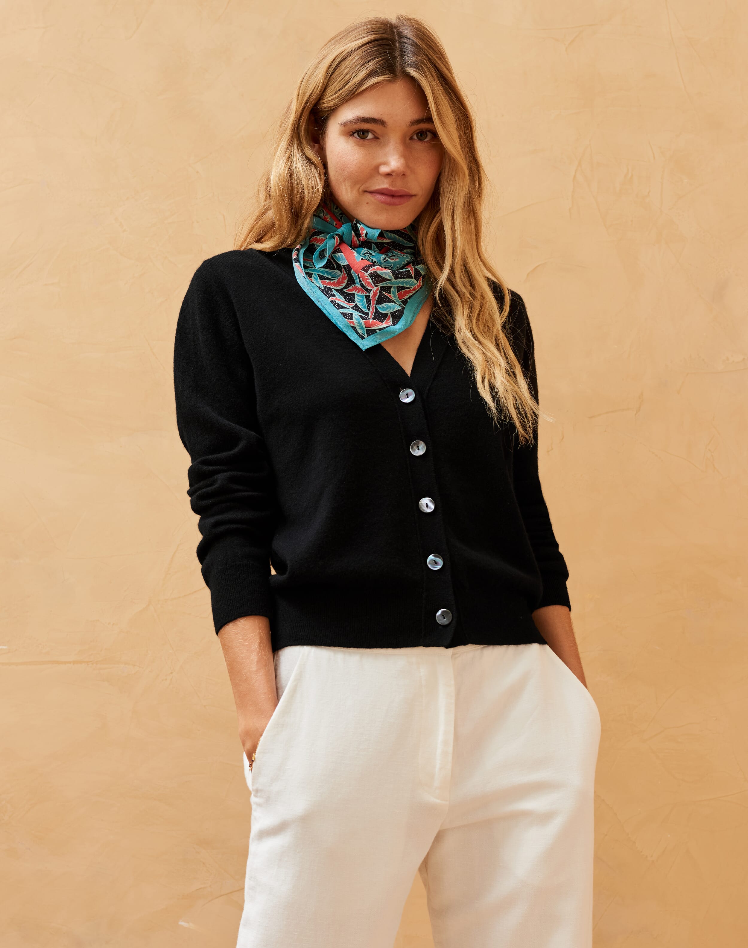 Cashmere Modern Classic V Neck Cardigan