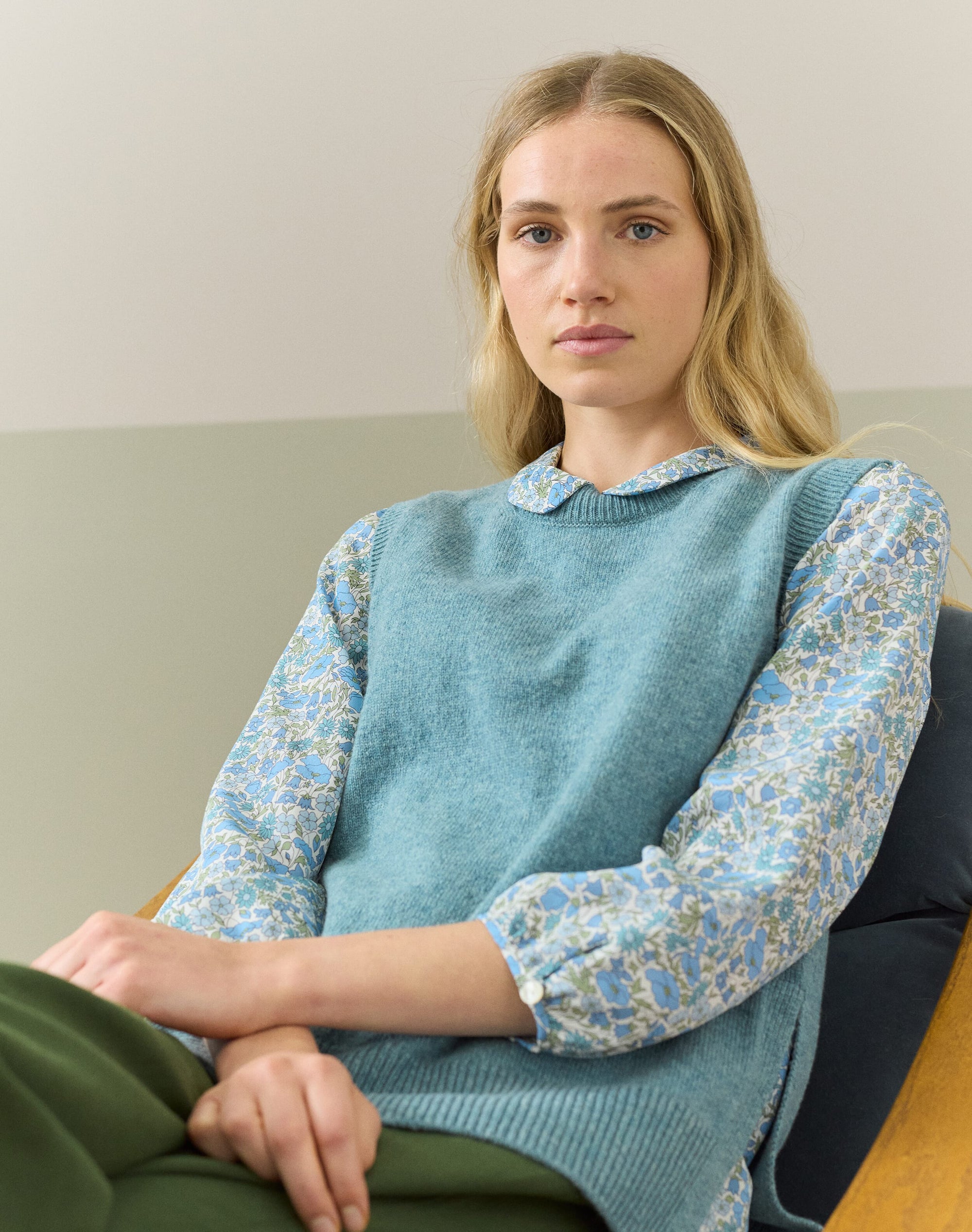 Liberty Print Silk Peter Pan Blouse