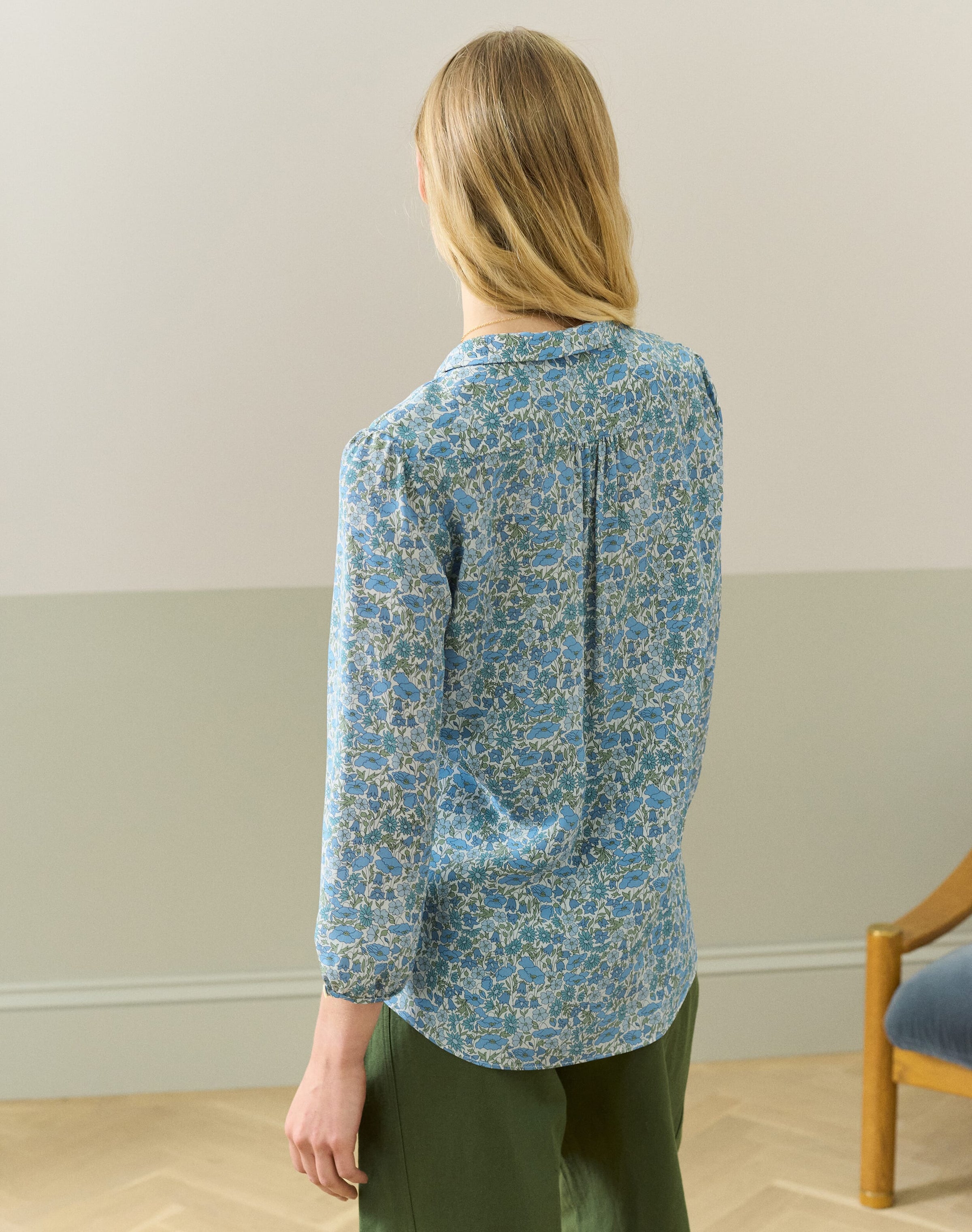 Liberty Print Silk Peter Pan Blouse