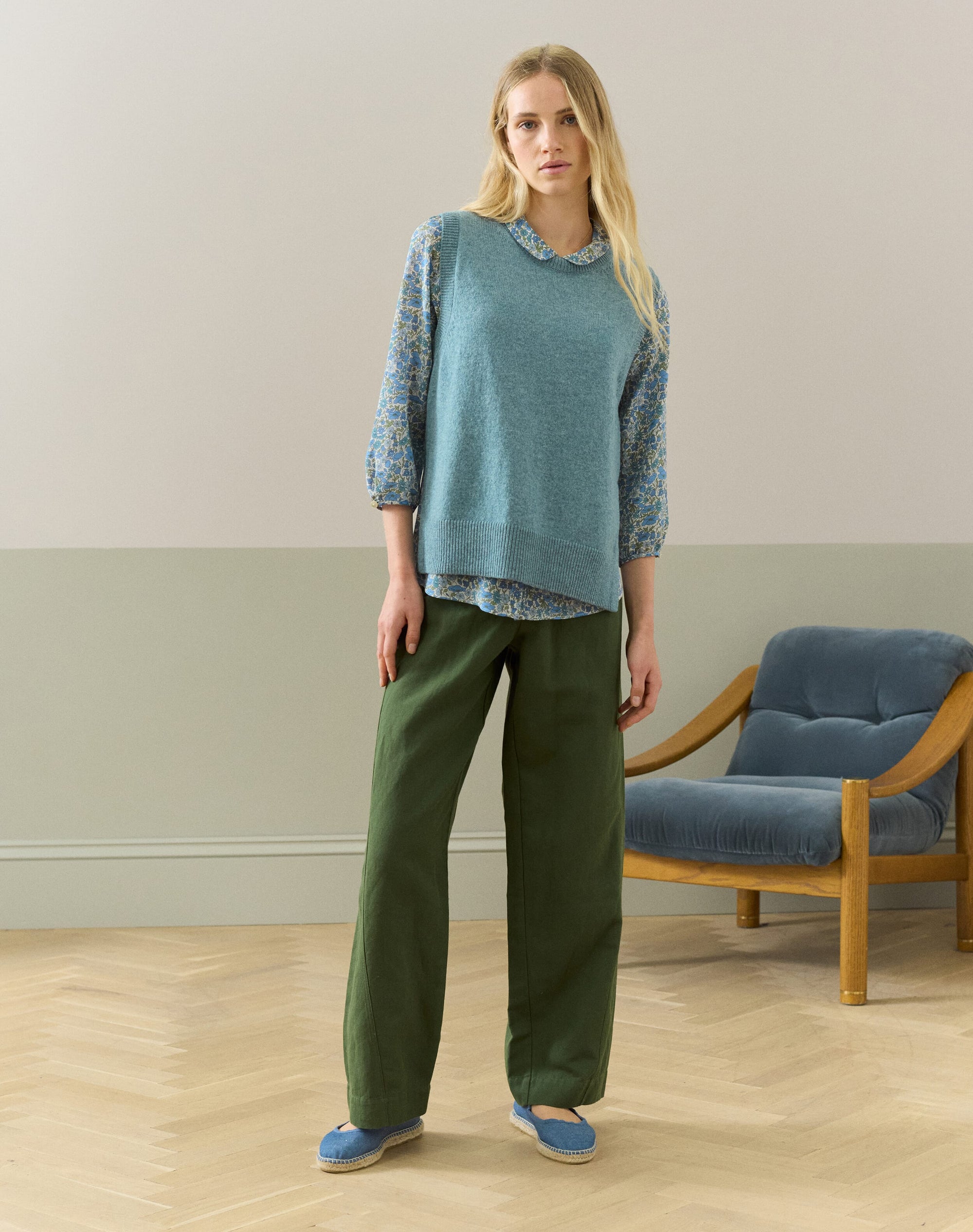 Liberty Print Silk Peter Pan Blouse