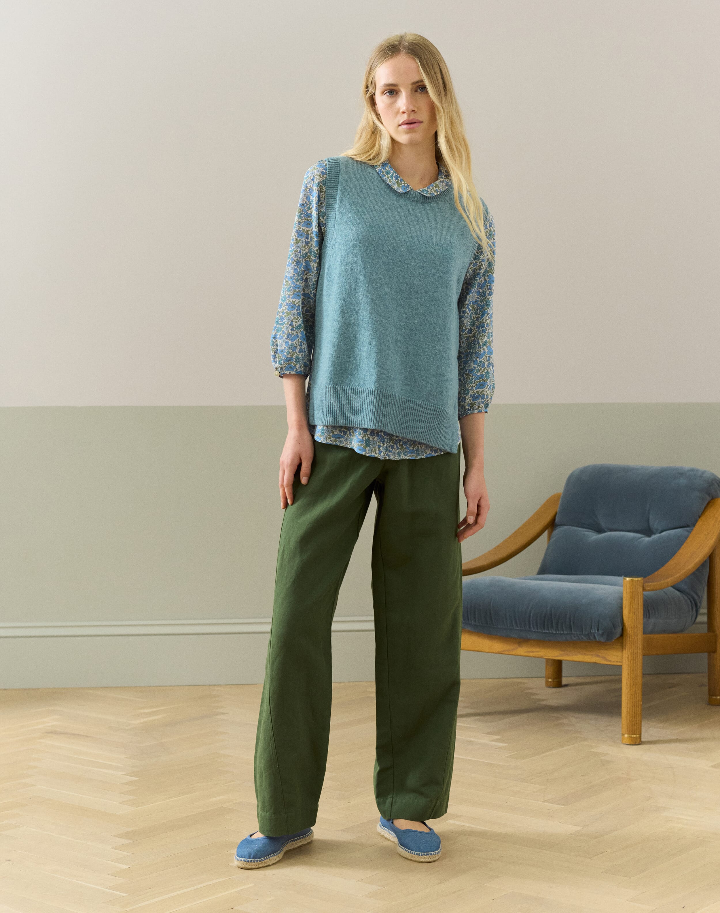 Liberty Print Silk Peter Pan Blouse