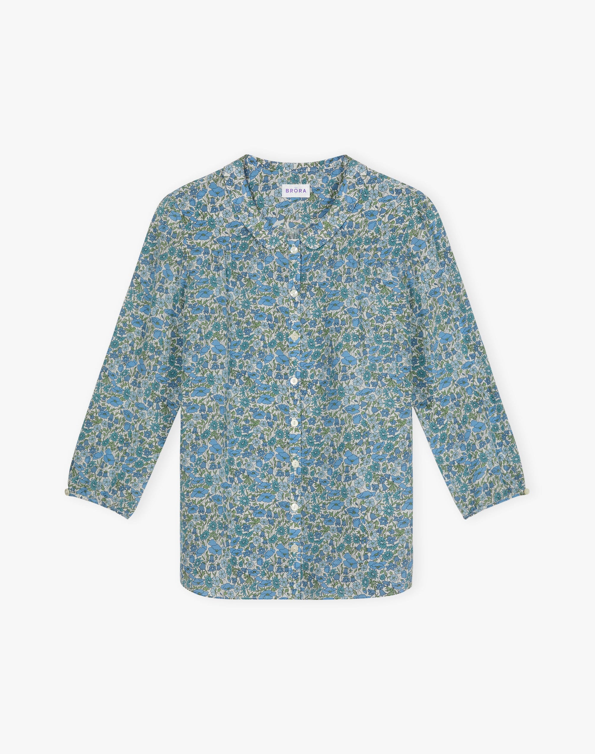 Liberty Print Silk Peter Pan Blouse