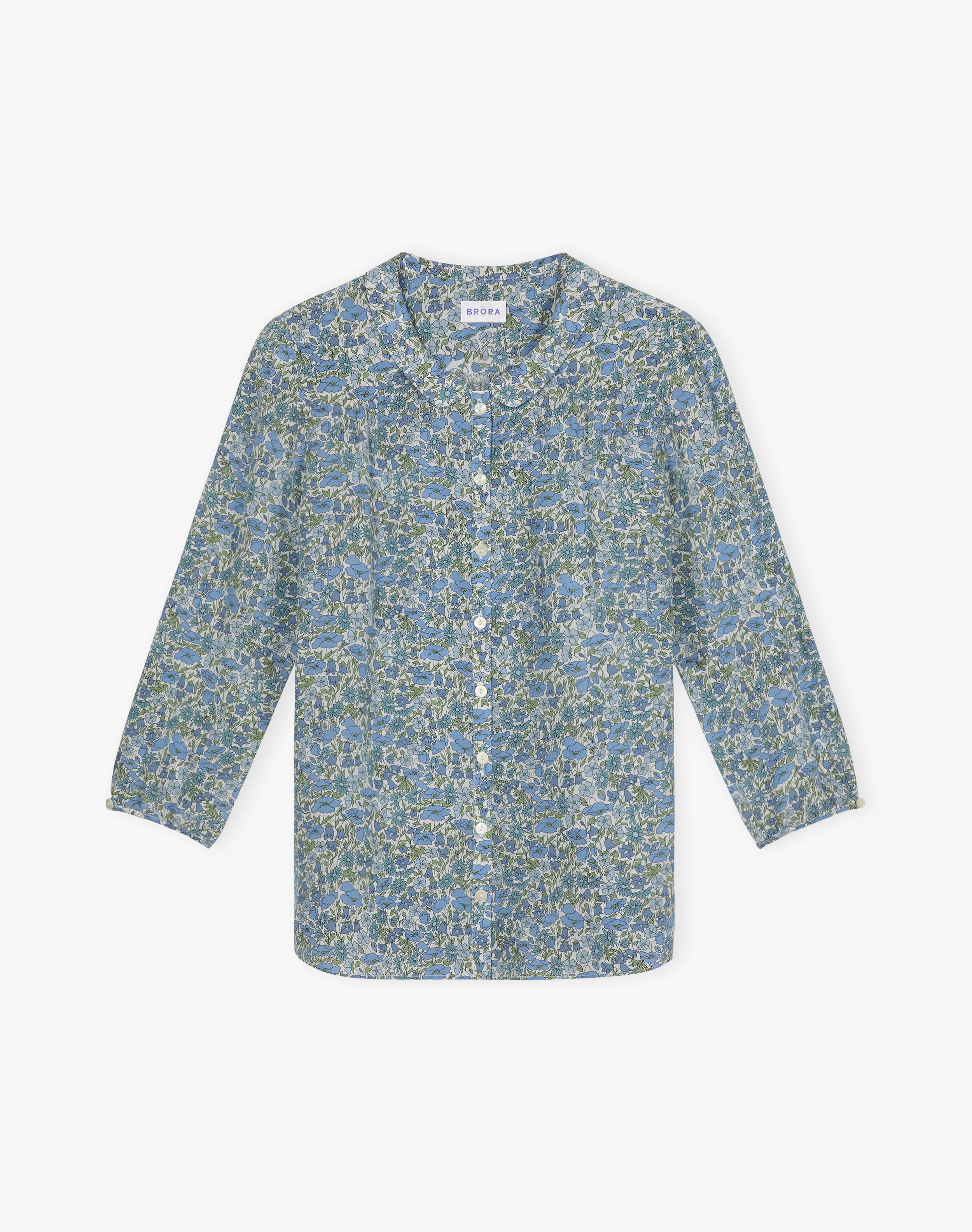 Liberty Print Silk Peter Pan Blouse