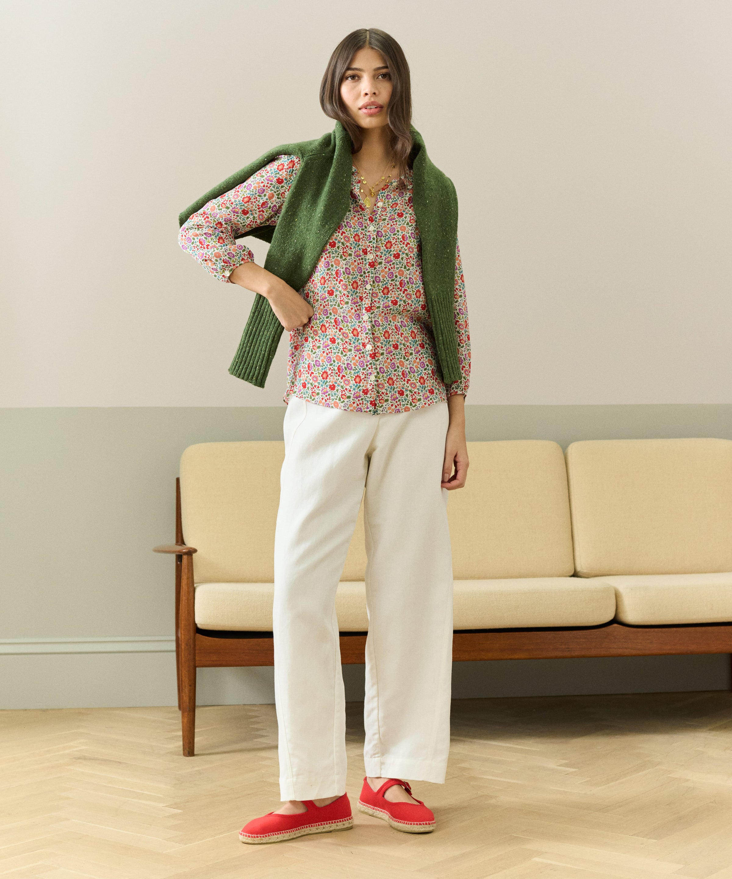 Liberty Print Silk Peter Pan Blouse