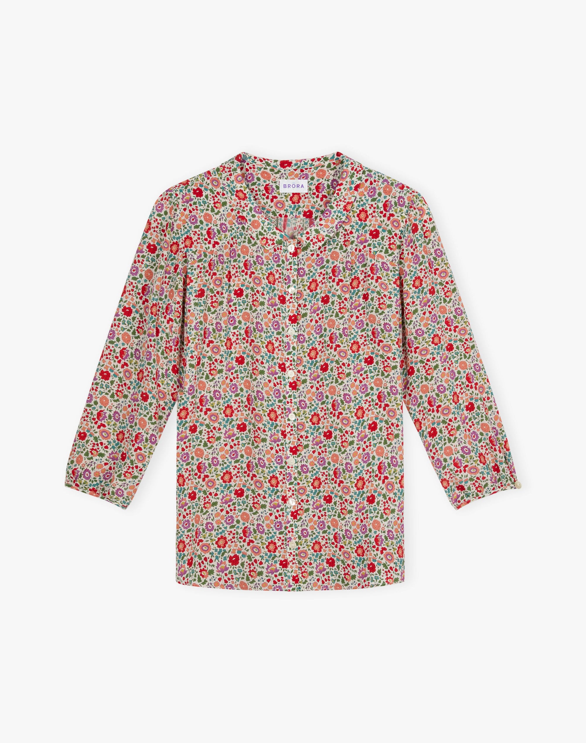 Liberty Print Silk Peter Pan Blouse