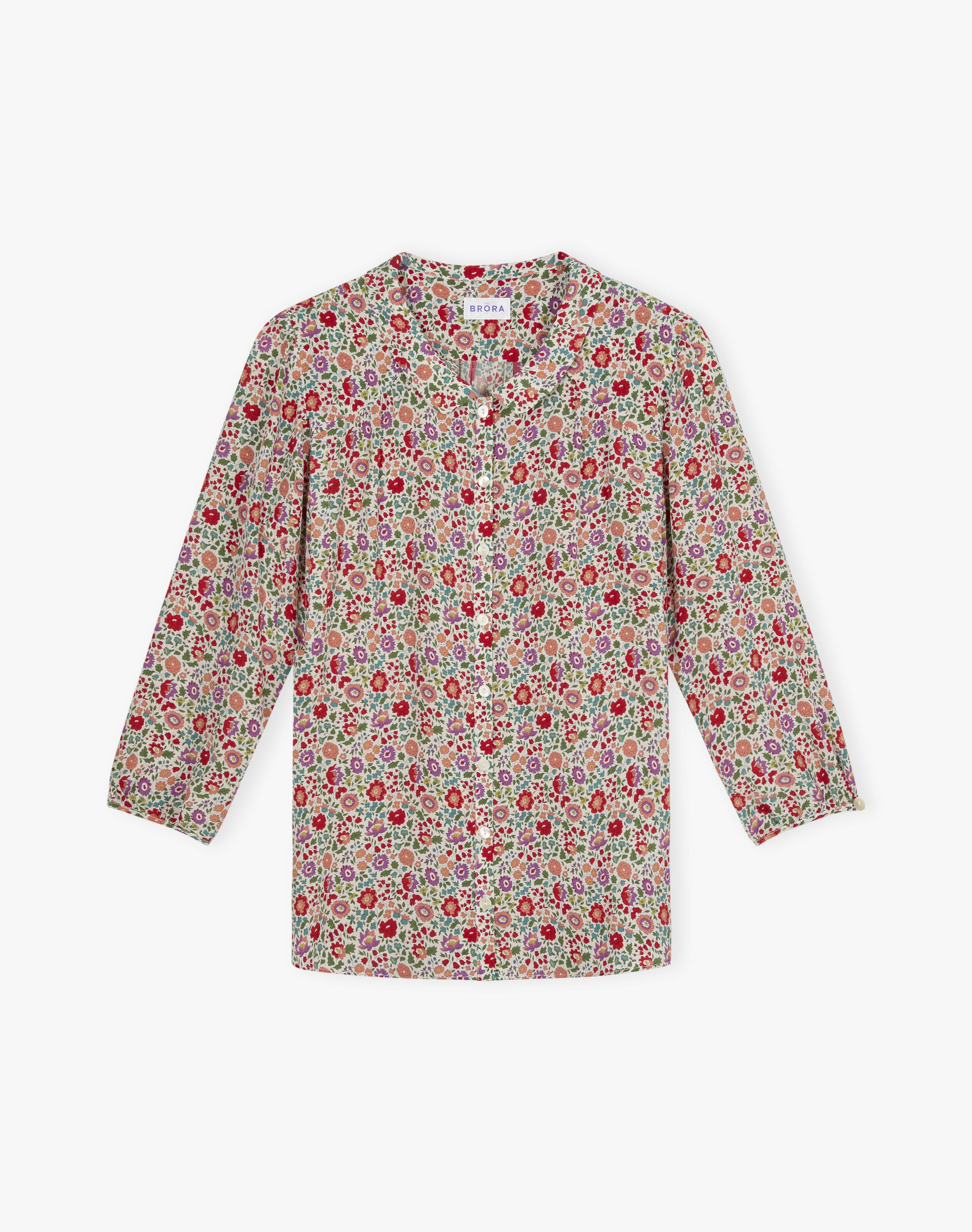 Liberty Print Silk Peter Pan Blouse