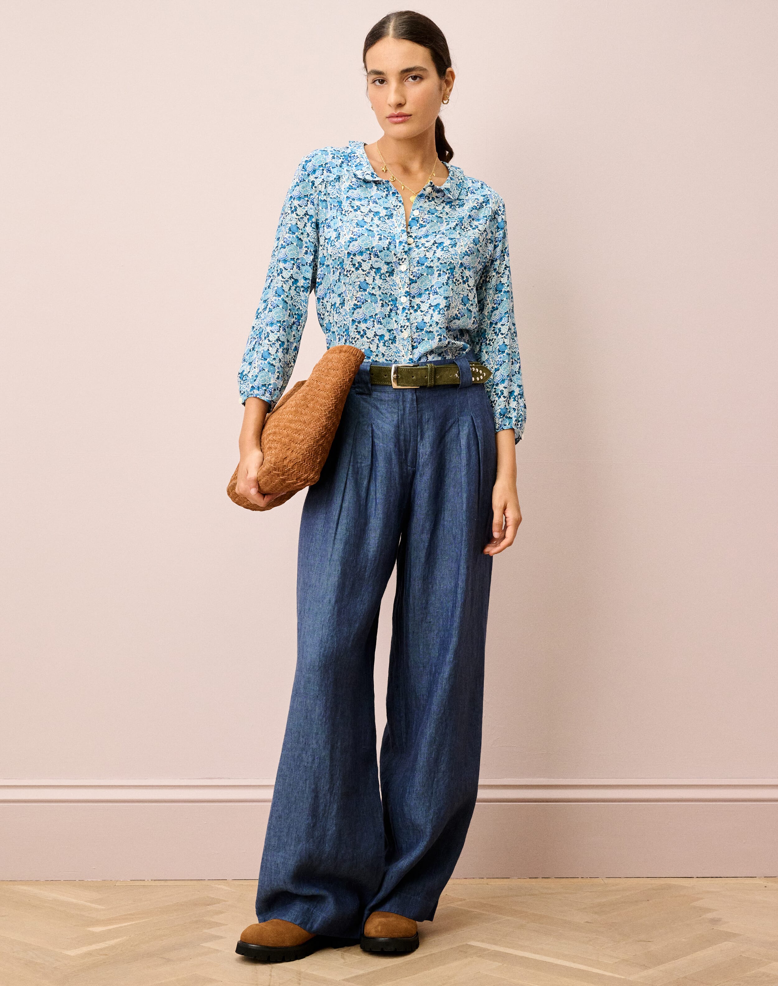 Liberty Print Silk Peter Pan Blouse