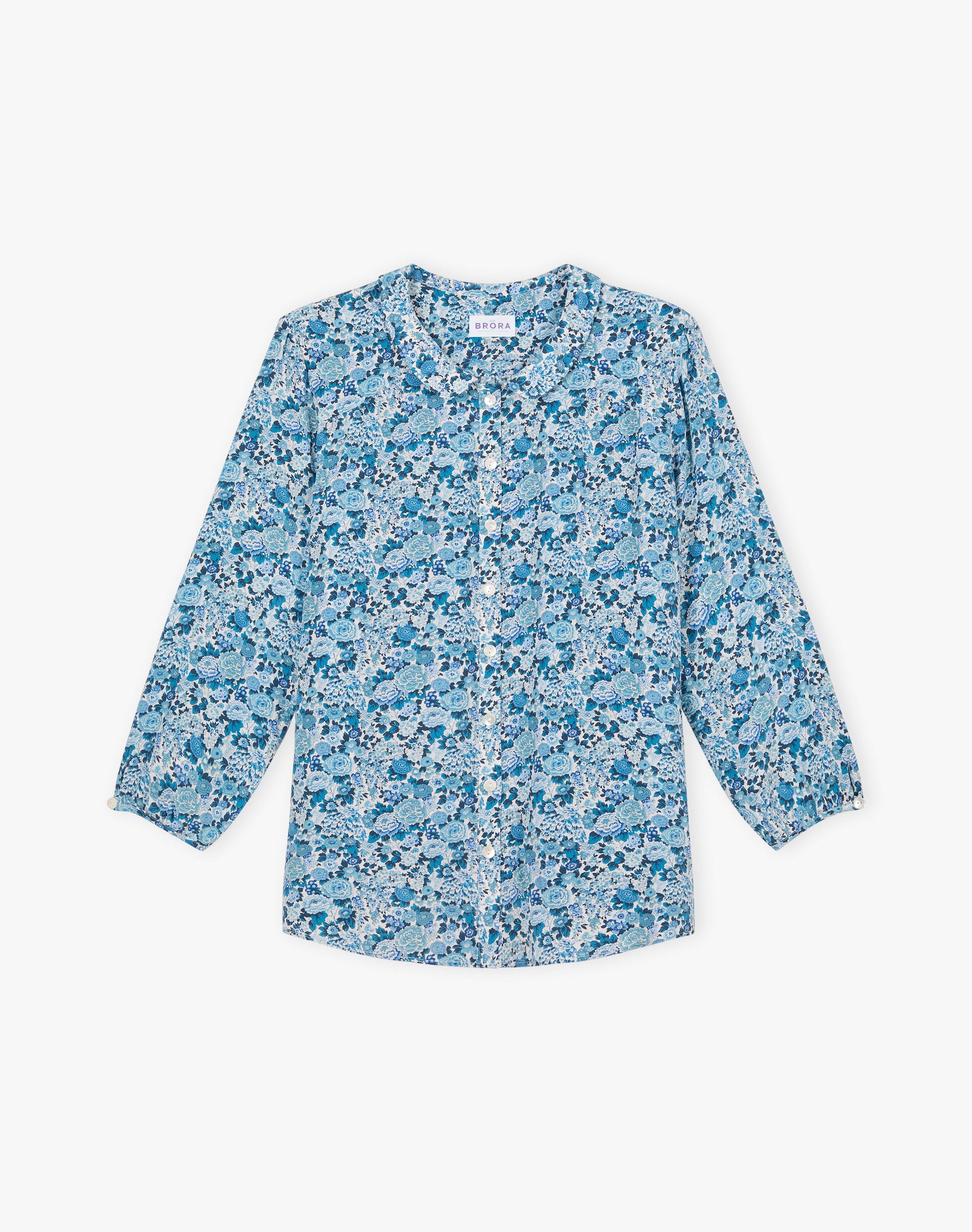 Liberty Print Silk Peter Pan Blouse