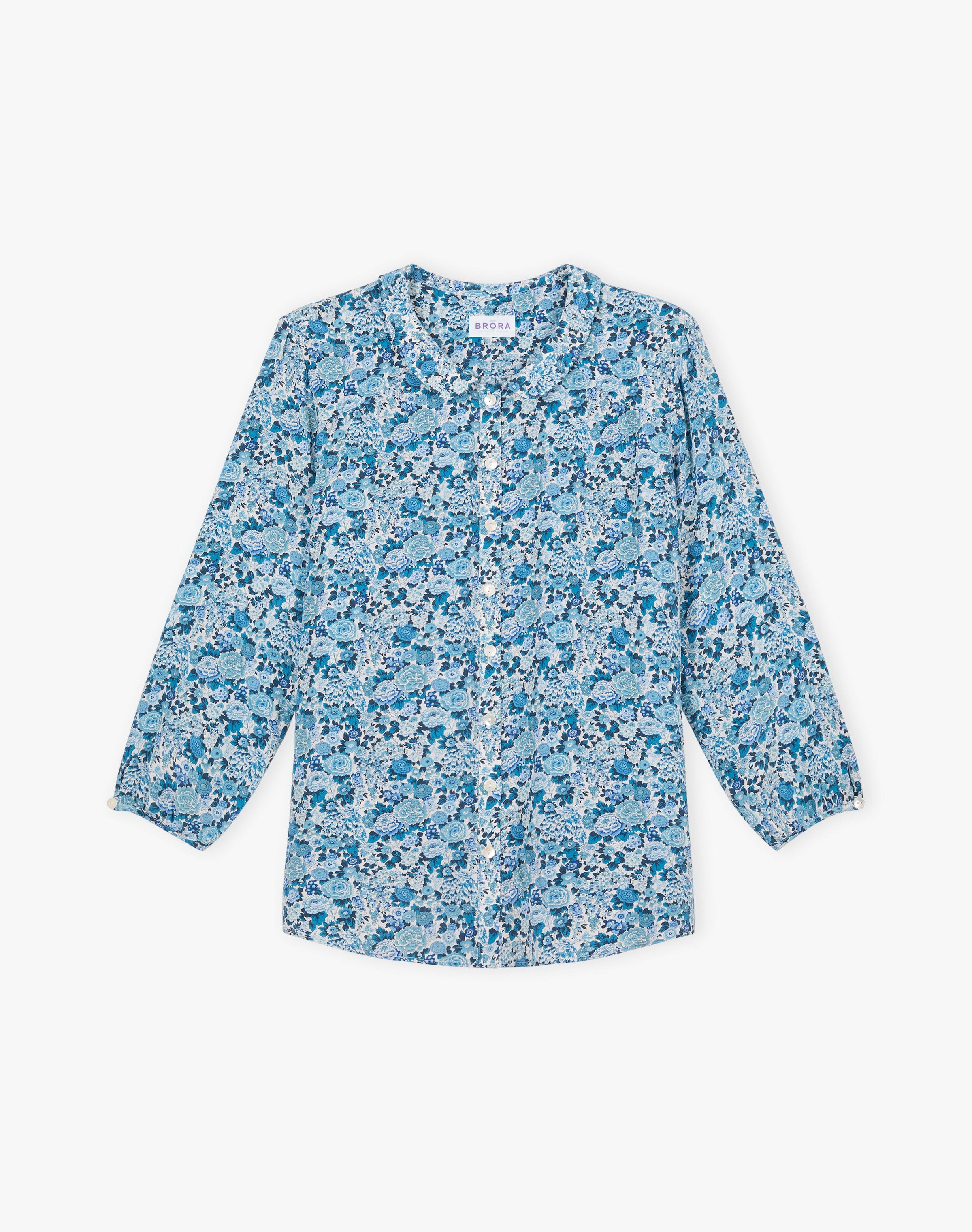 Liberty Print Silk Peter Pan Blouse