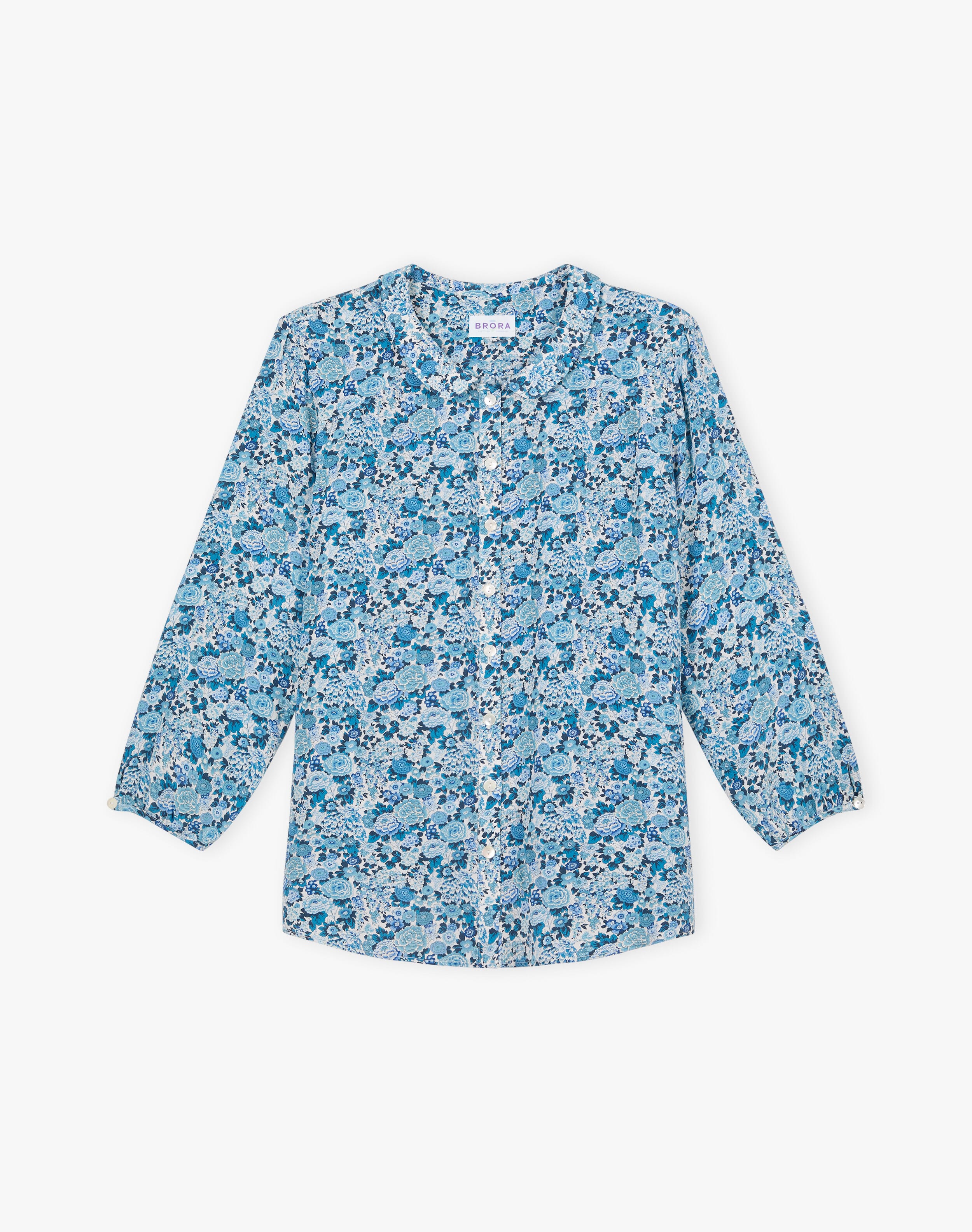 Liberty Print Silk Peter Pan Blouse