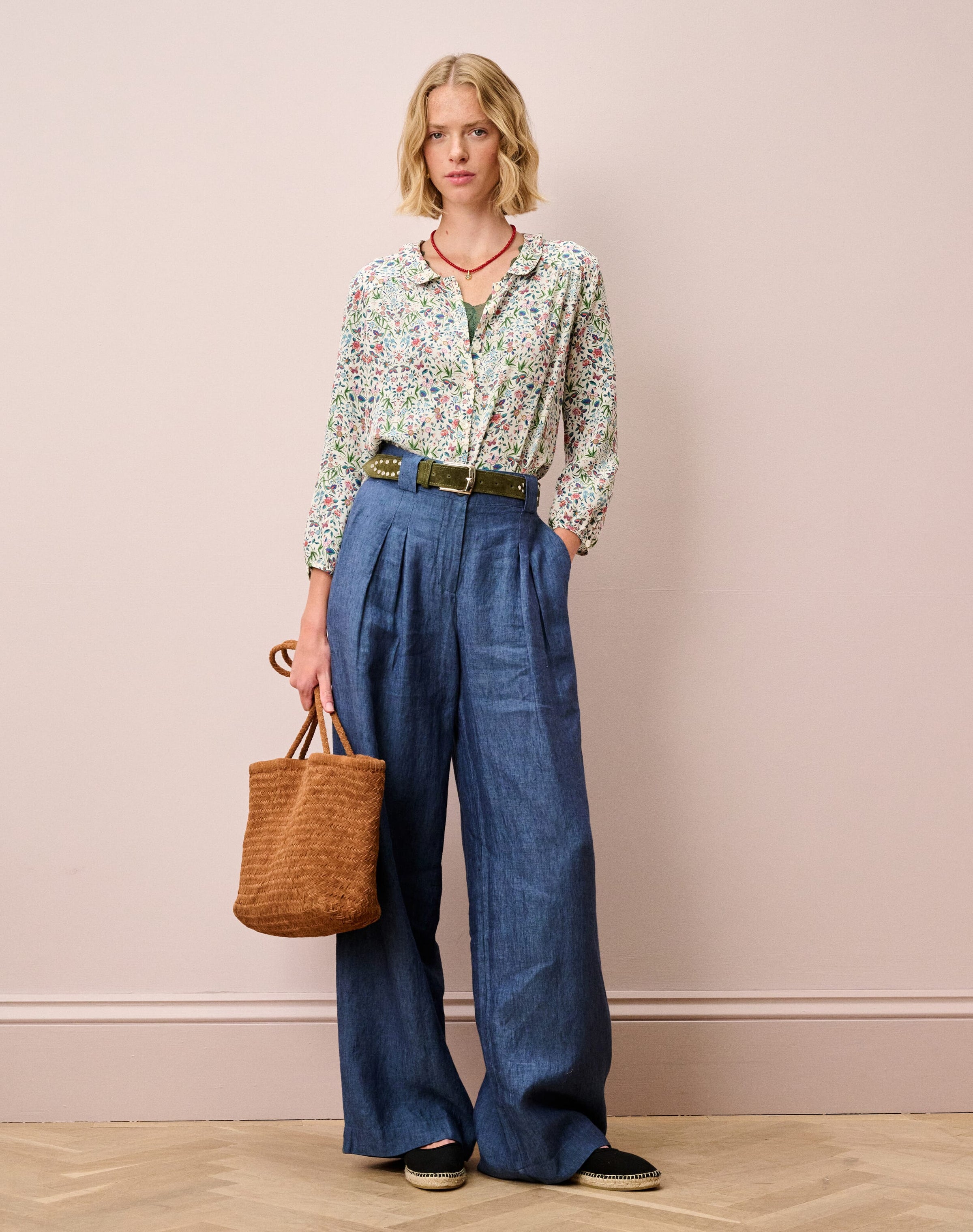 Liberty Print Silk Peter Pan Blouse