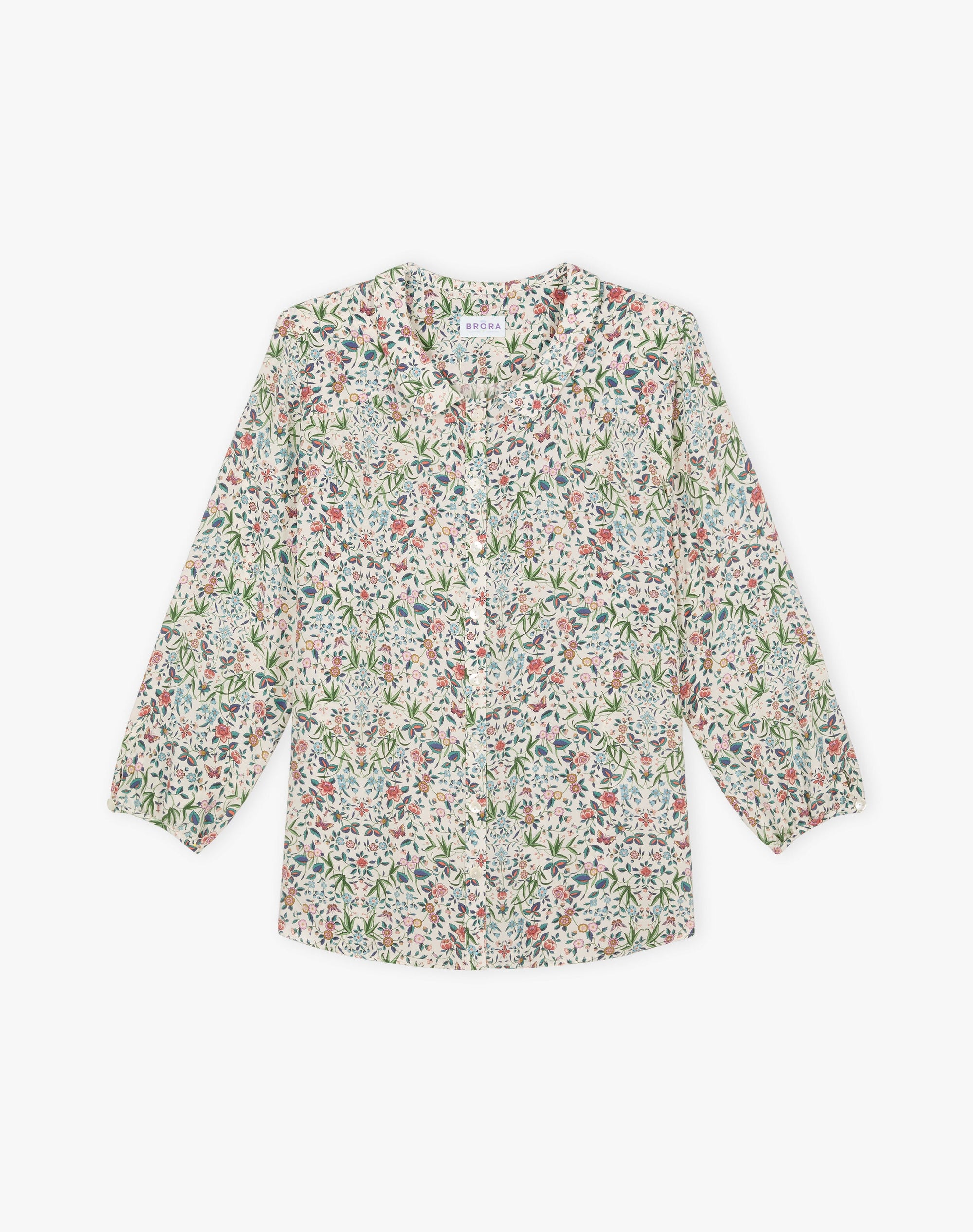 Liberty Print Silk Peter Pan Blouse