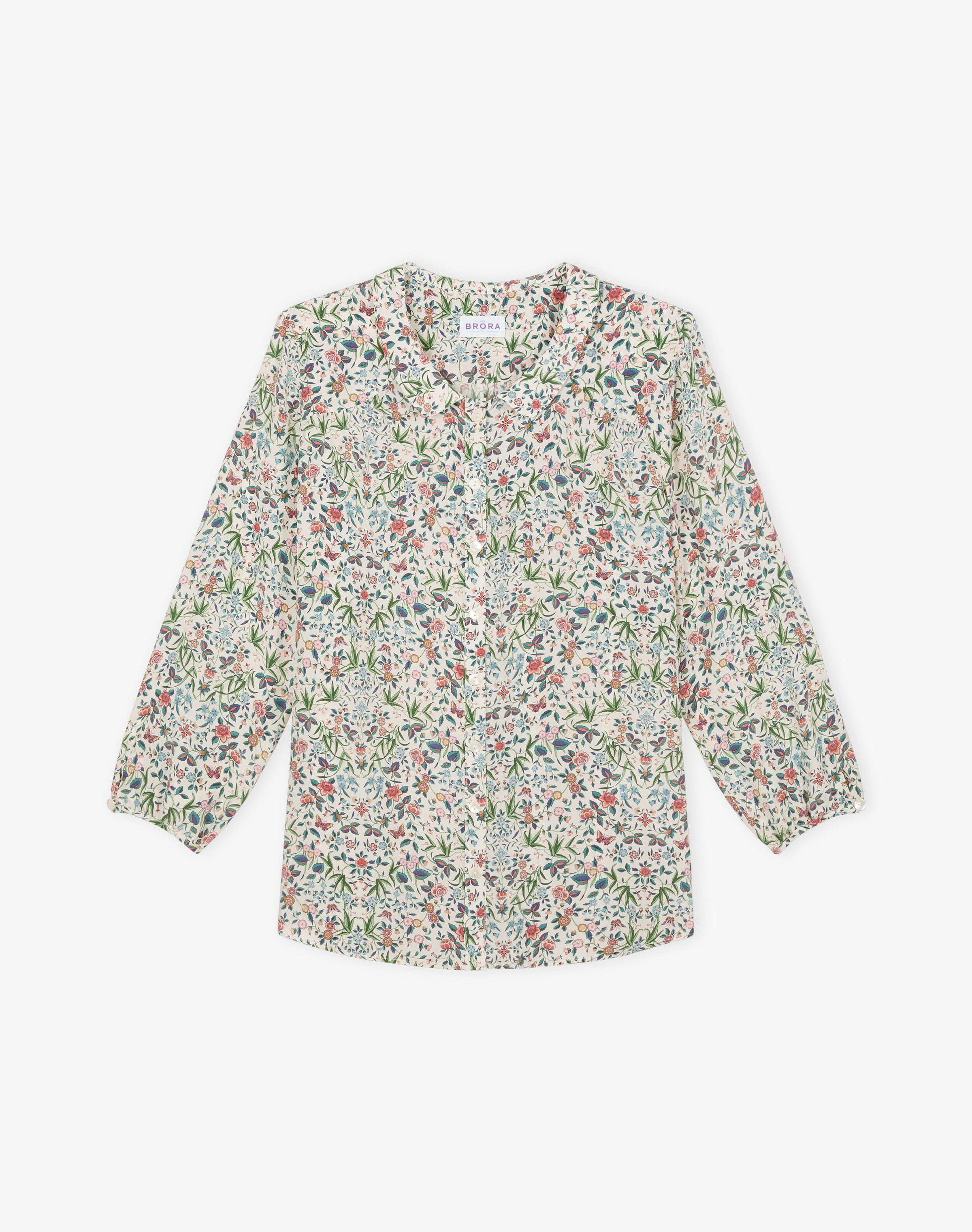 Liberty Print Silk Peter Pan Blouse