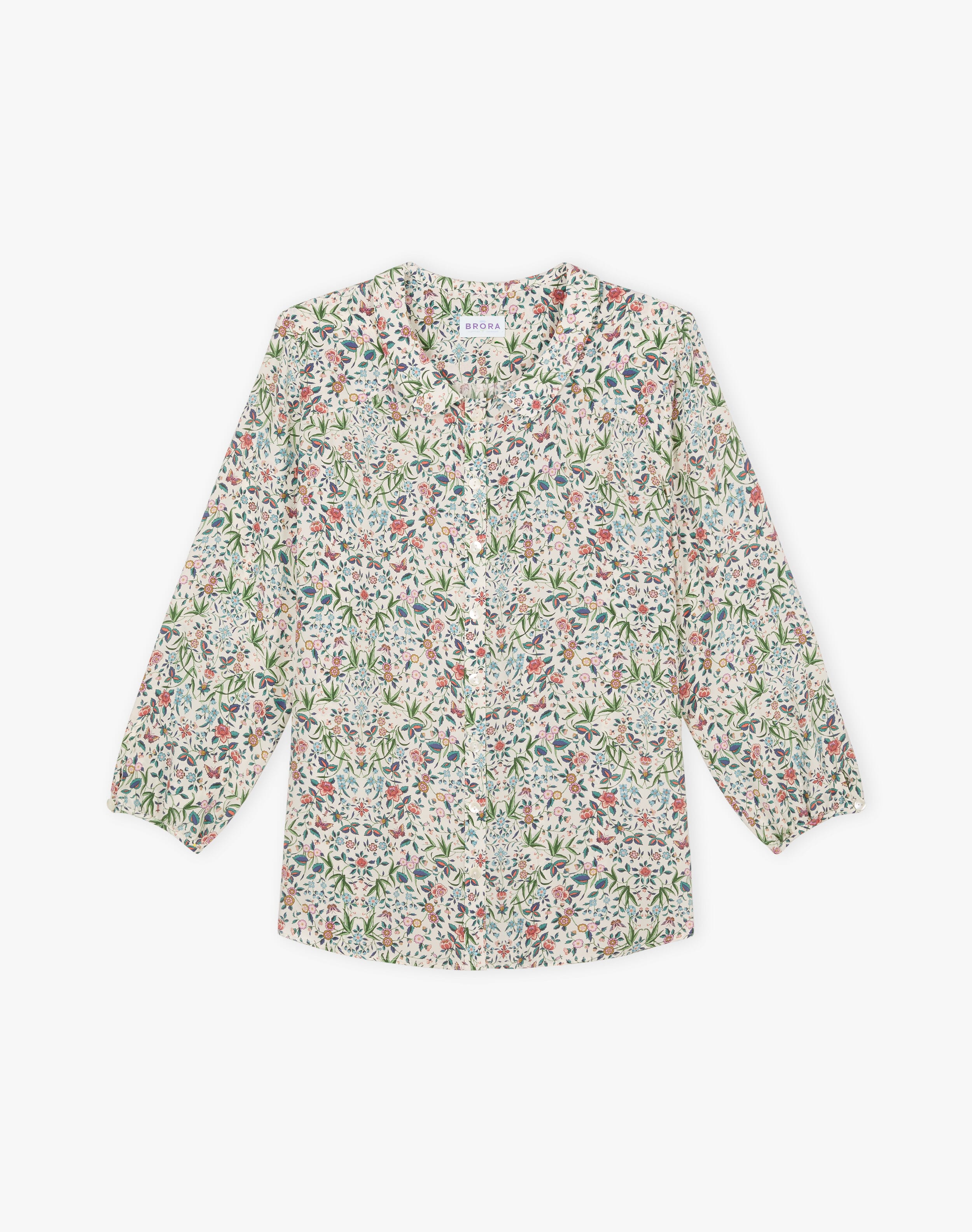Liberty Print Silk Peter Pan Blouse