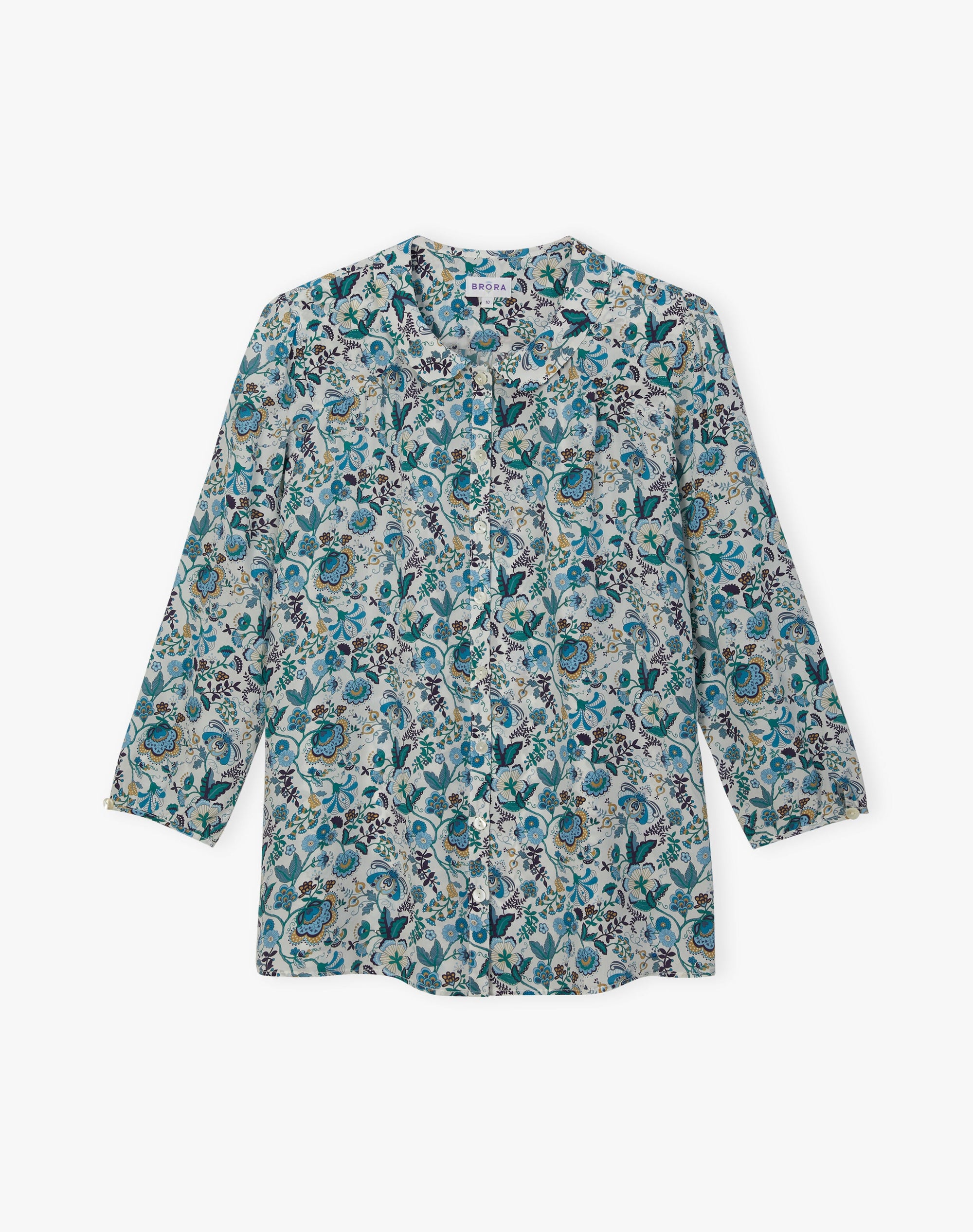 Liberty Print Silk Peter Pan Blouse