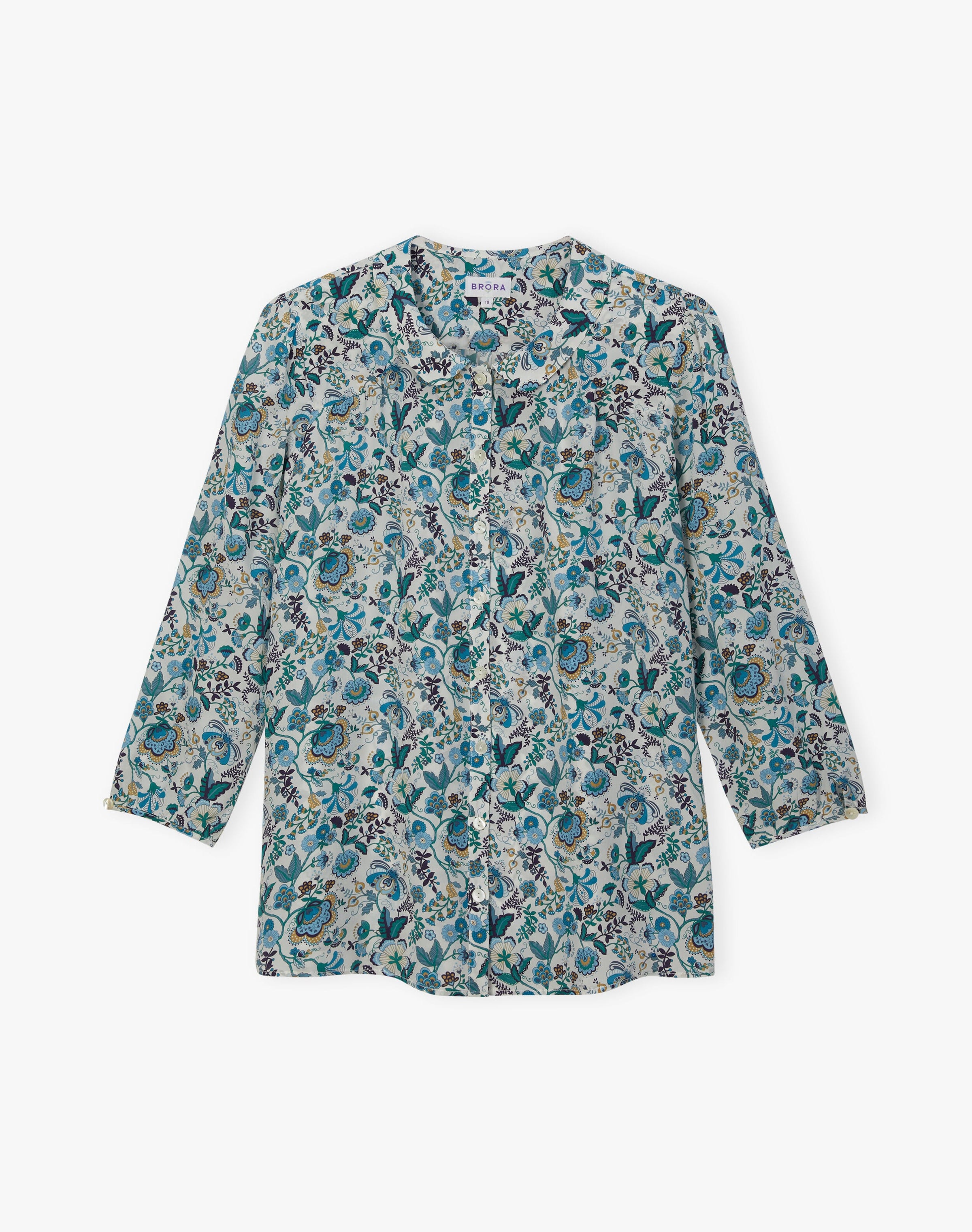 Liberty Print Silk Peter Pan Blouse