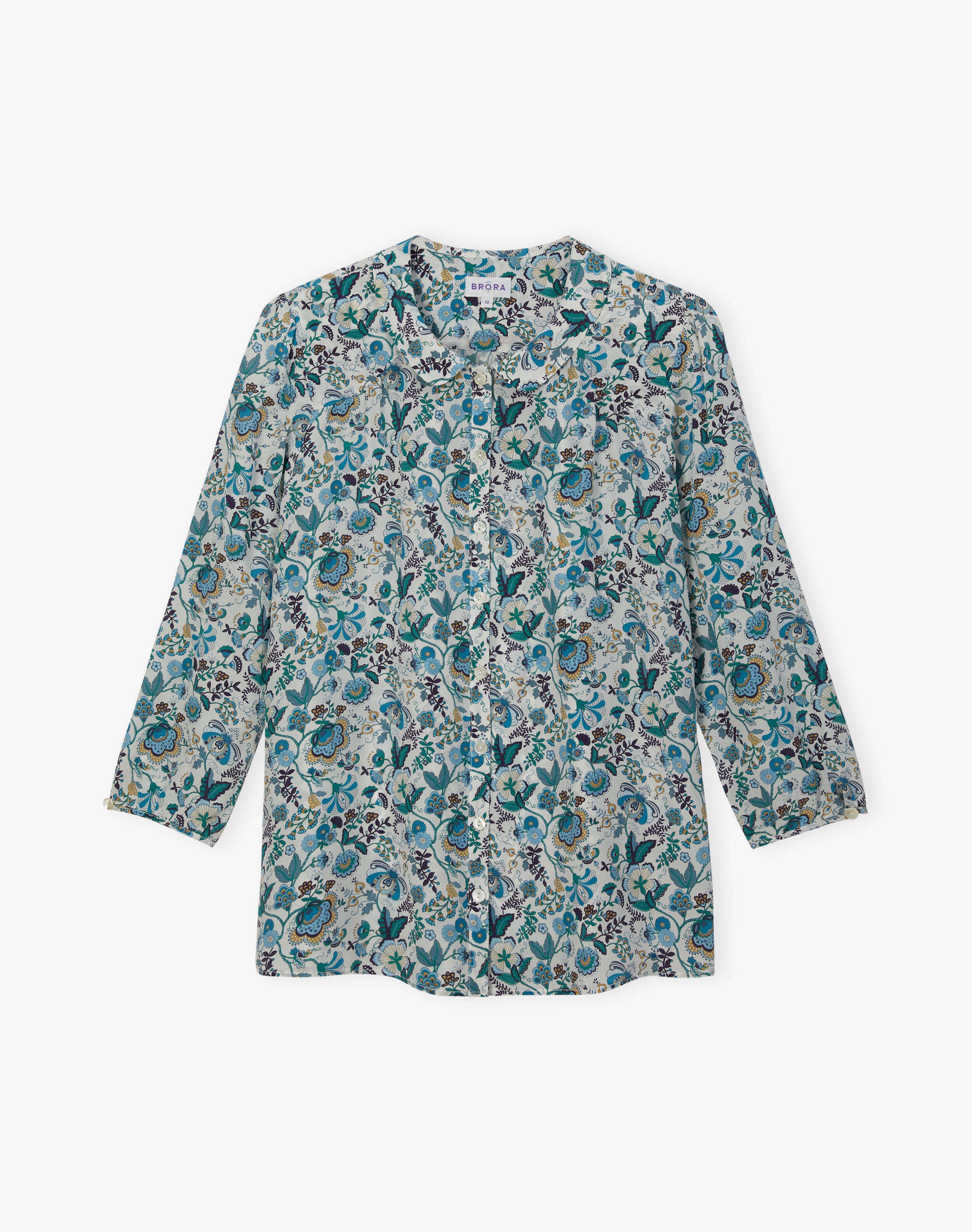 Liberty Print Silk Peter Pan Blouse