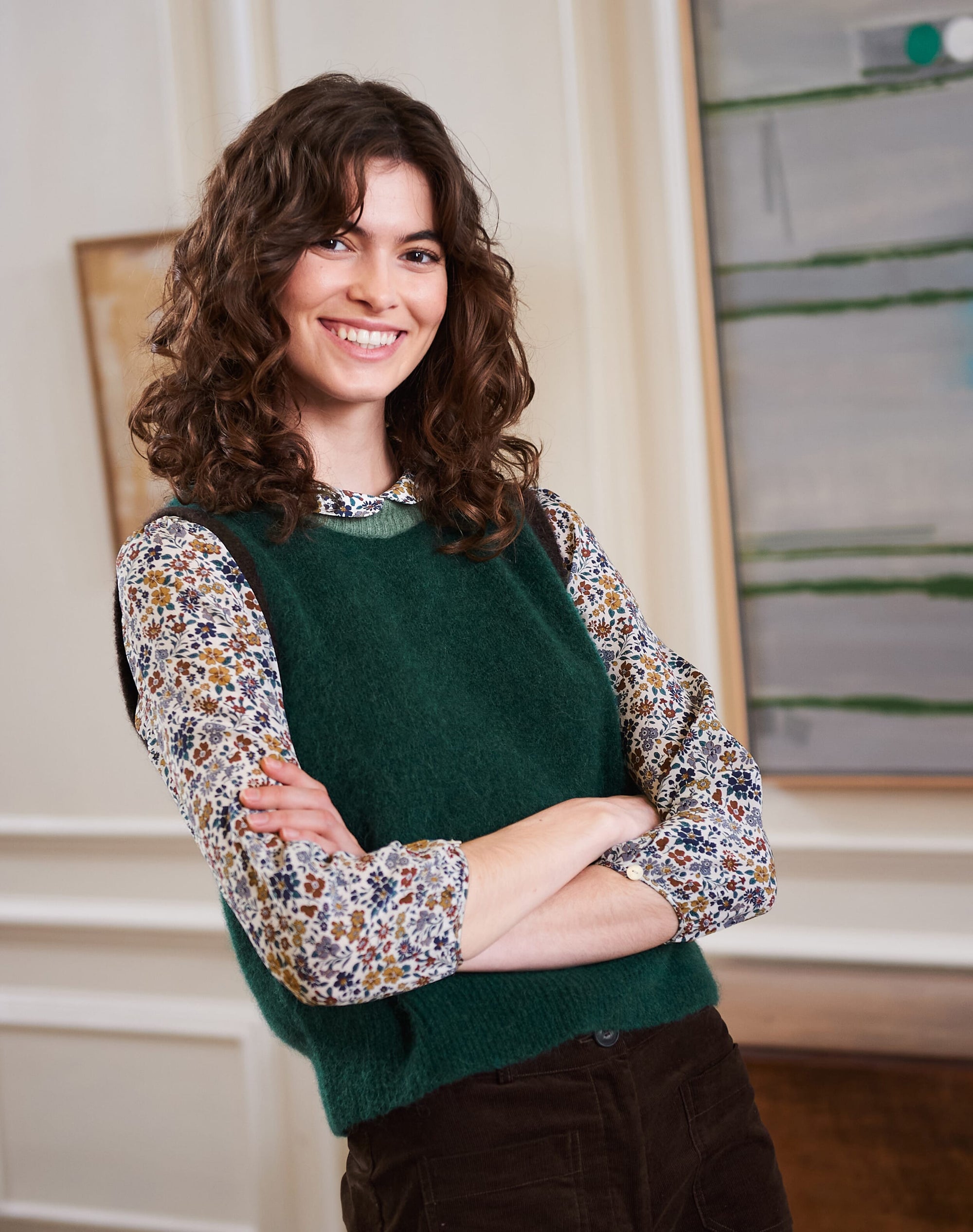 Liberty Print Silk Peter Pan Blouse