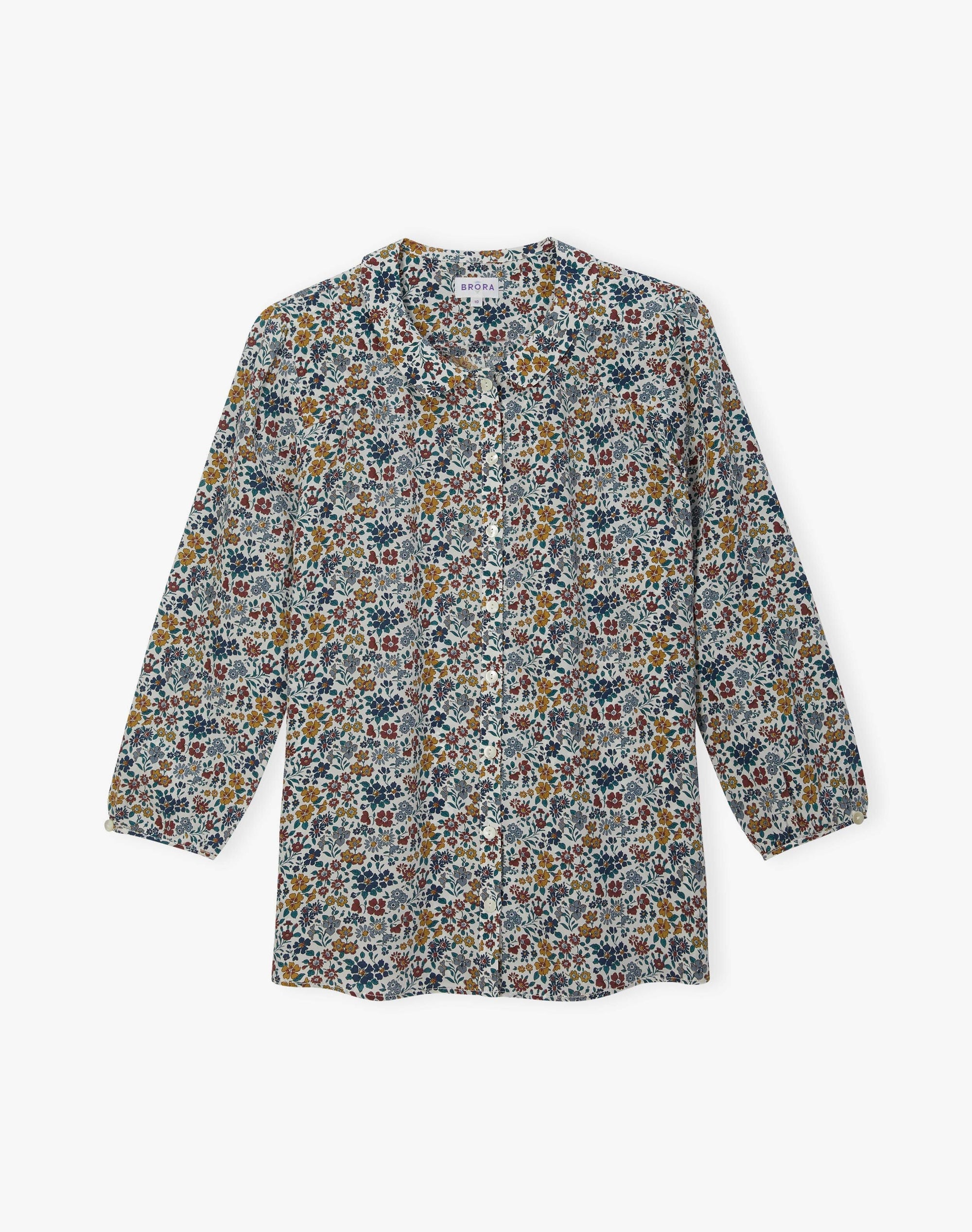 Liberty Print Silk Peter Pan Blouse