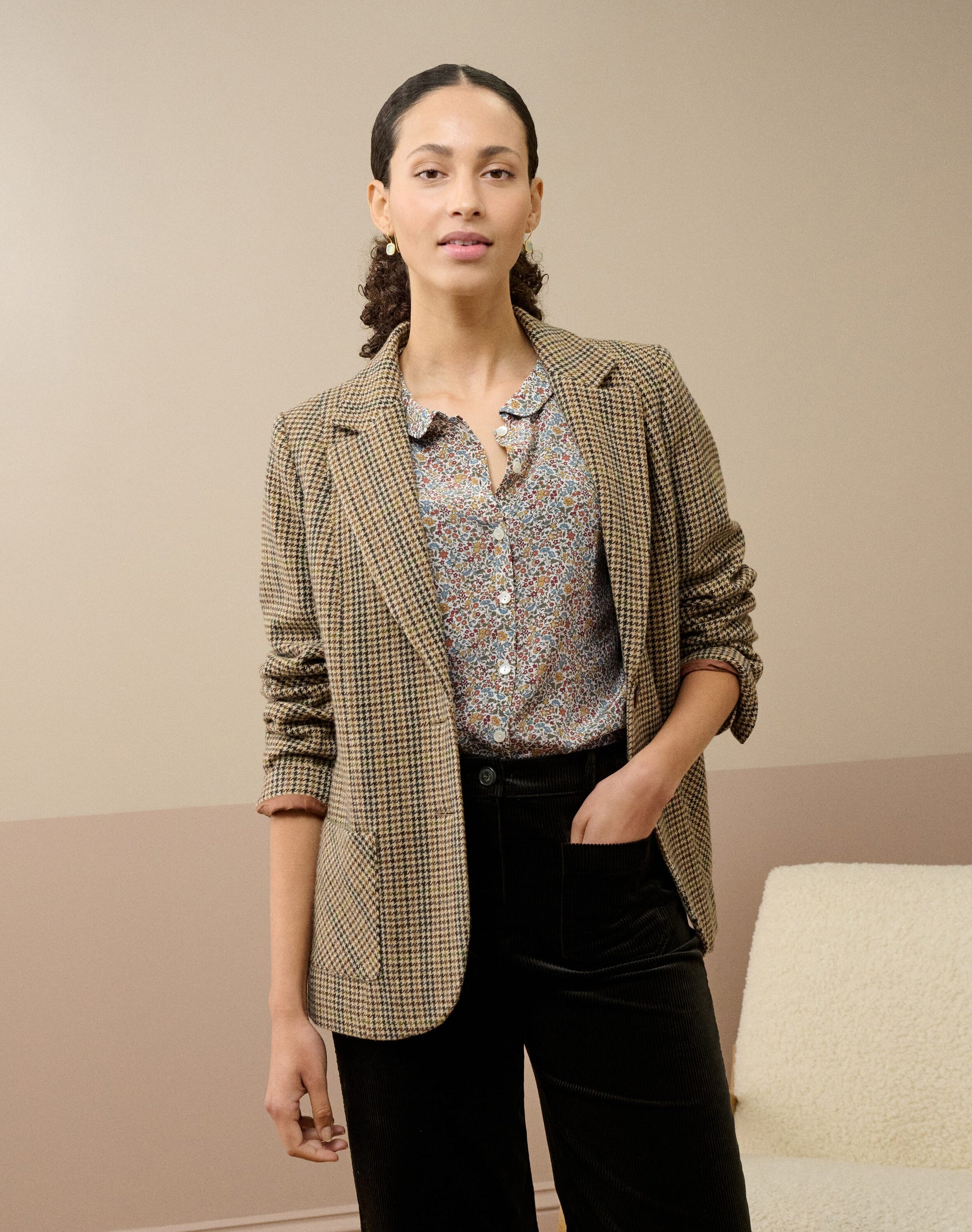 Liberty Print Silk Peter Pan Blouse