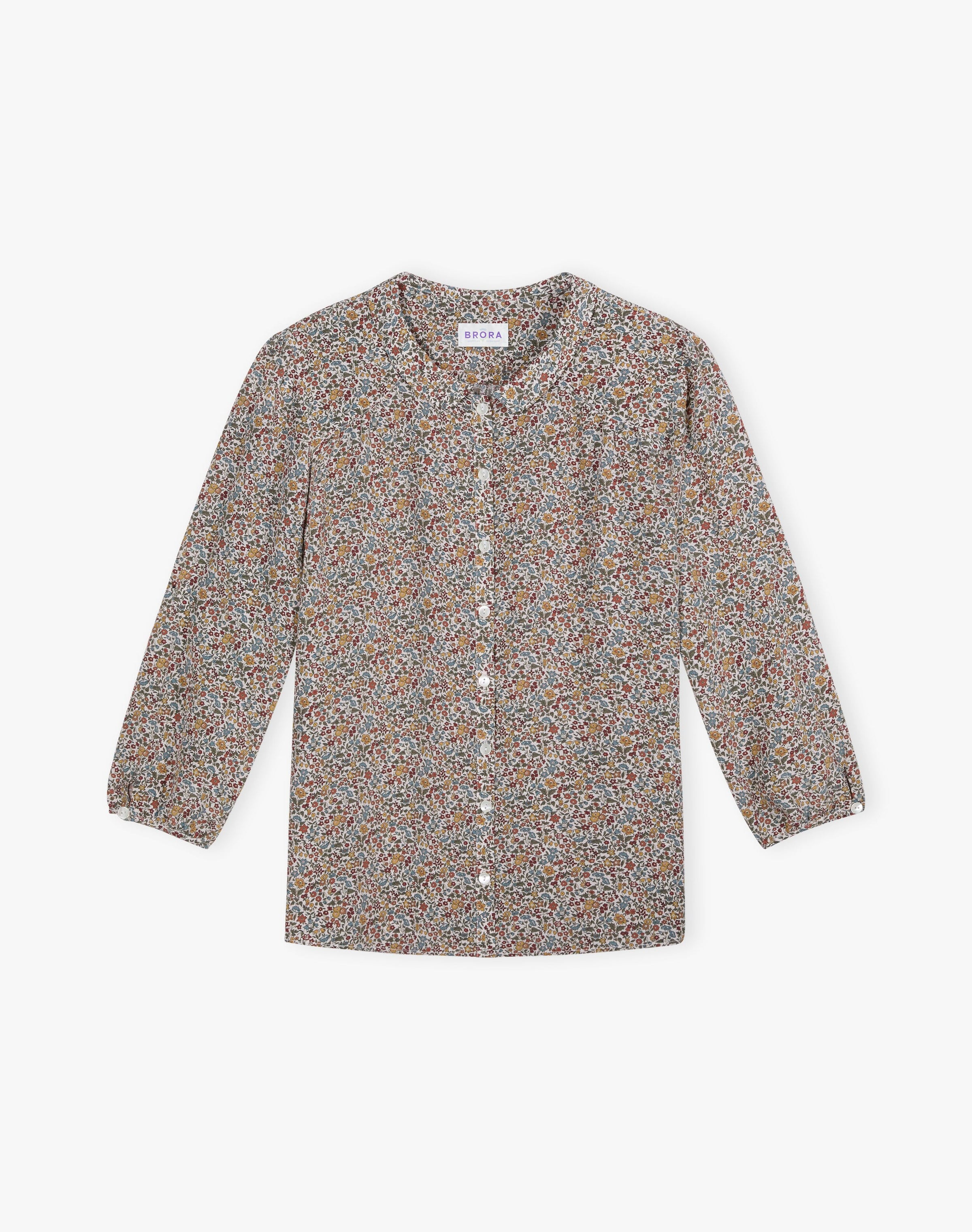 Liberty Print Silk Peter Pan Blouse