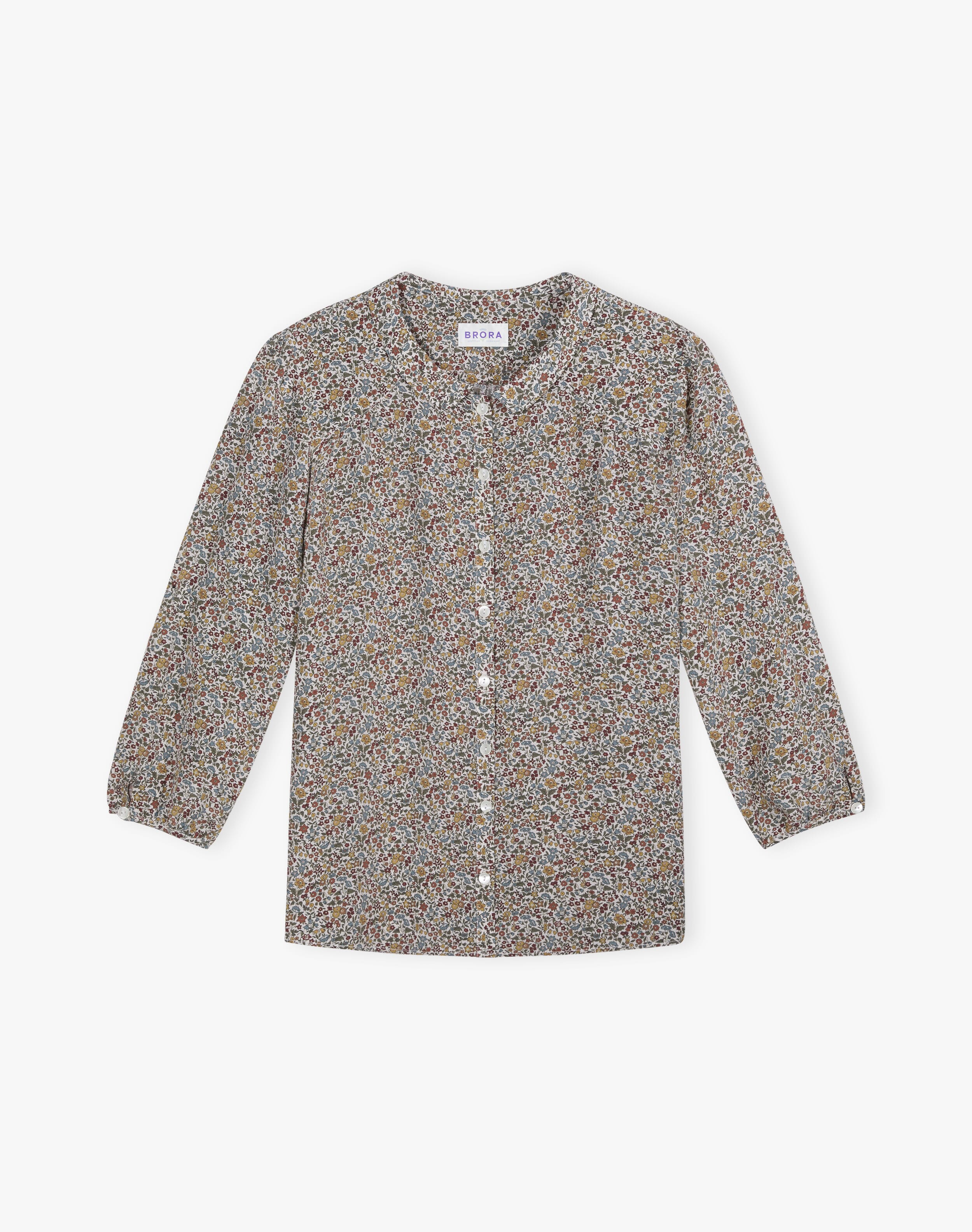 Liberty Print Silk Peter Pan Blouse