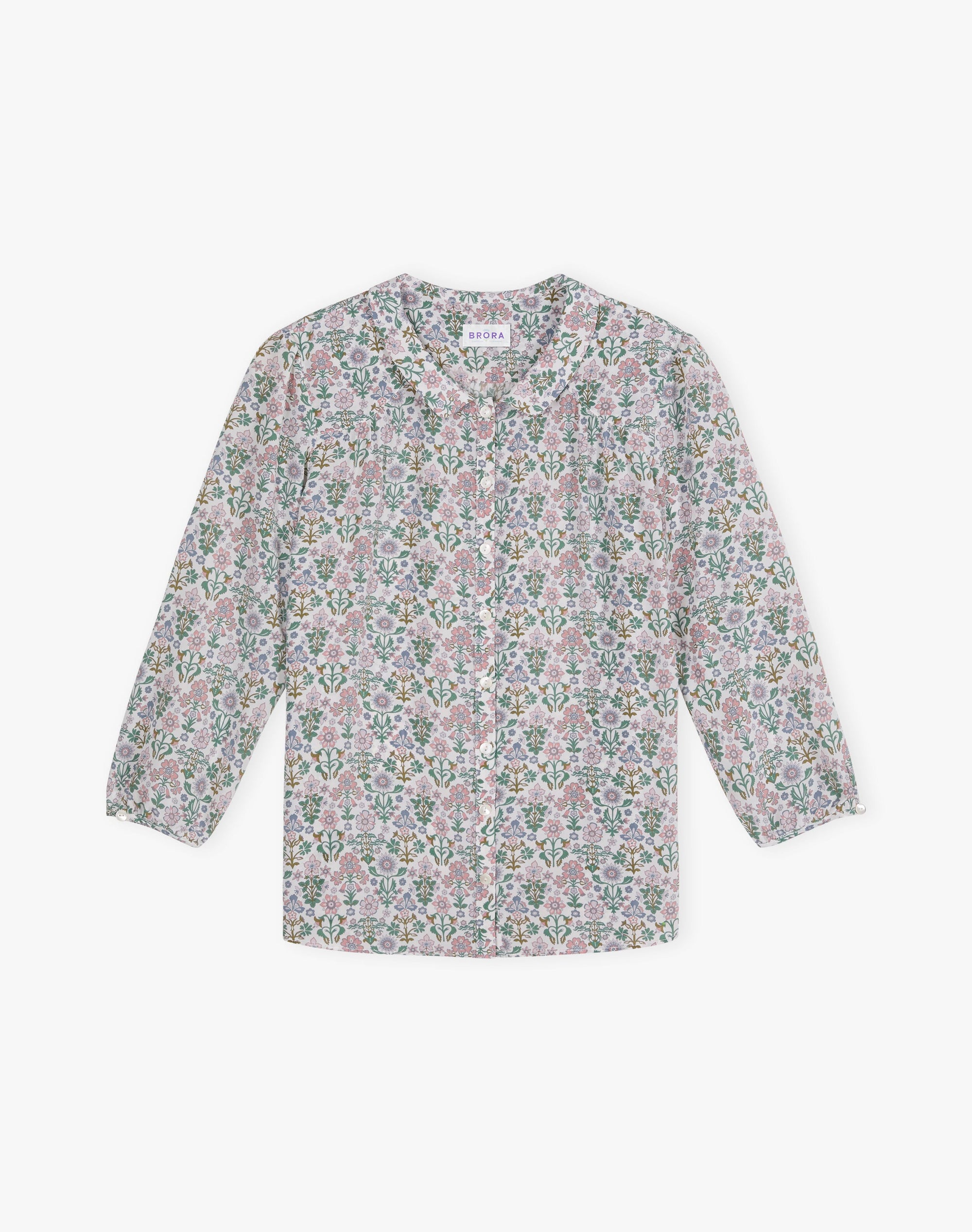 Liberty Print Silk Peter Pan Blouse
