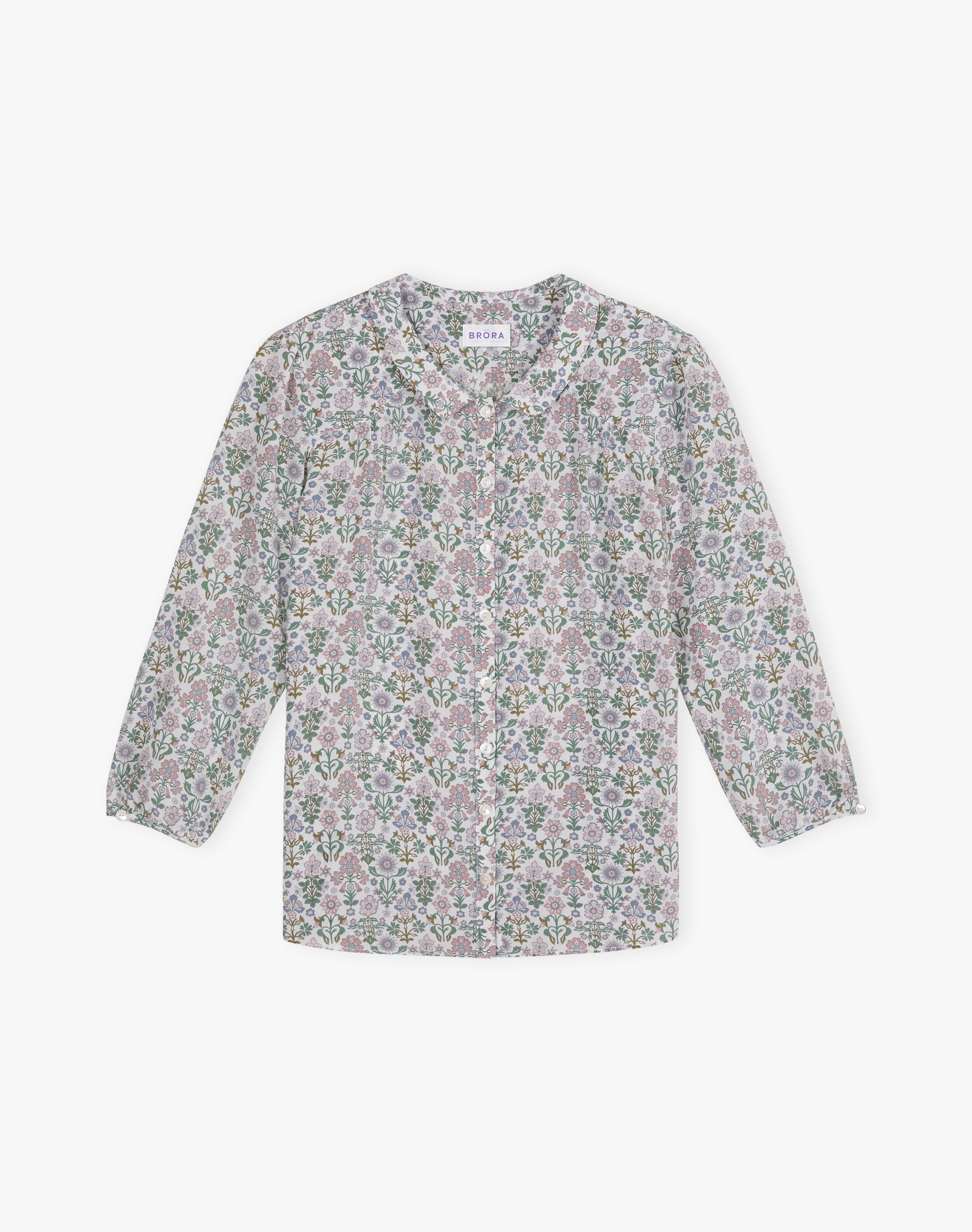 Liberty Print Silk Peter Pan Blouse