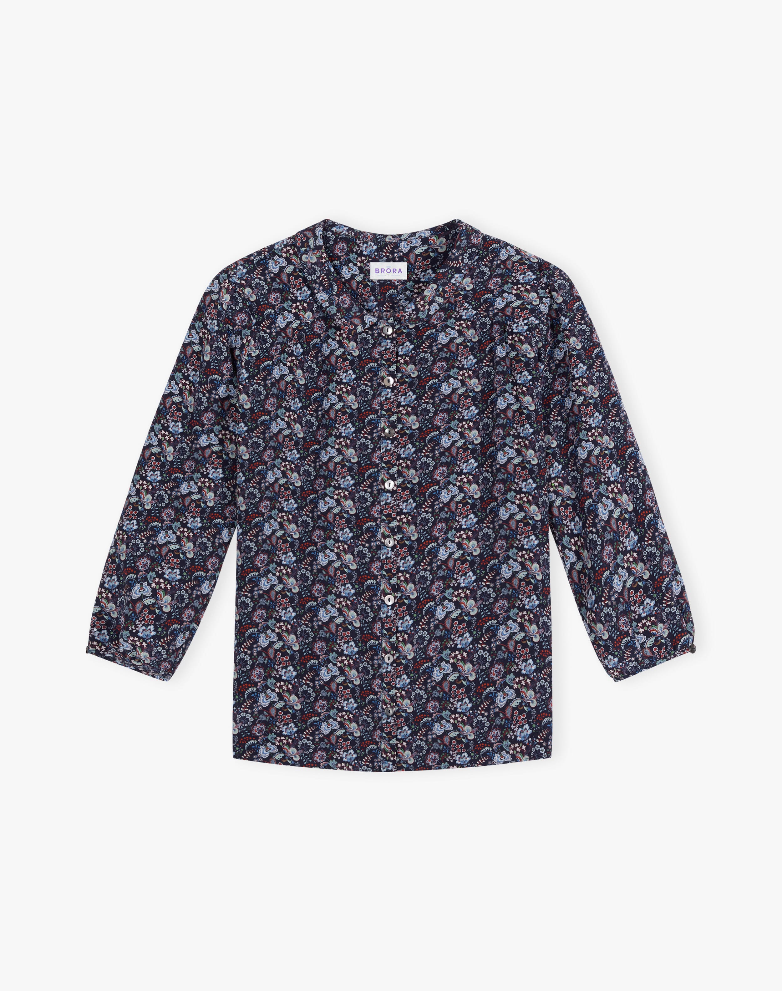 Liberty Print Silk Peter Pan Blouse
