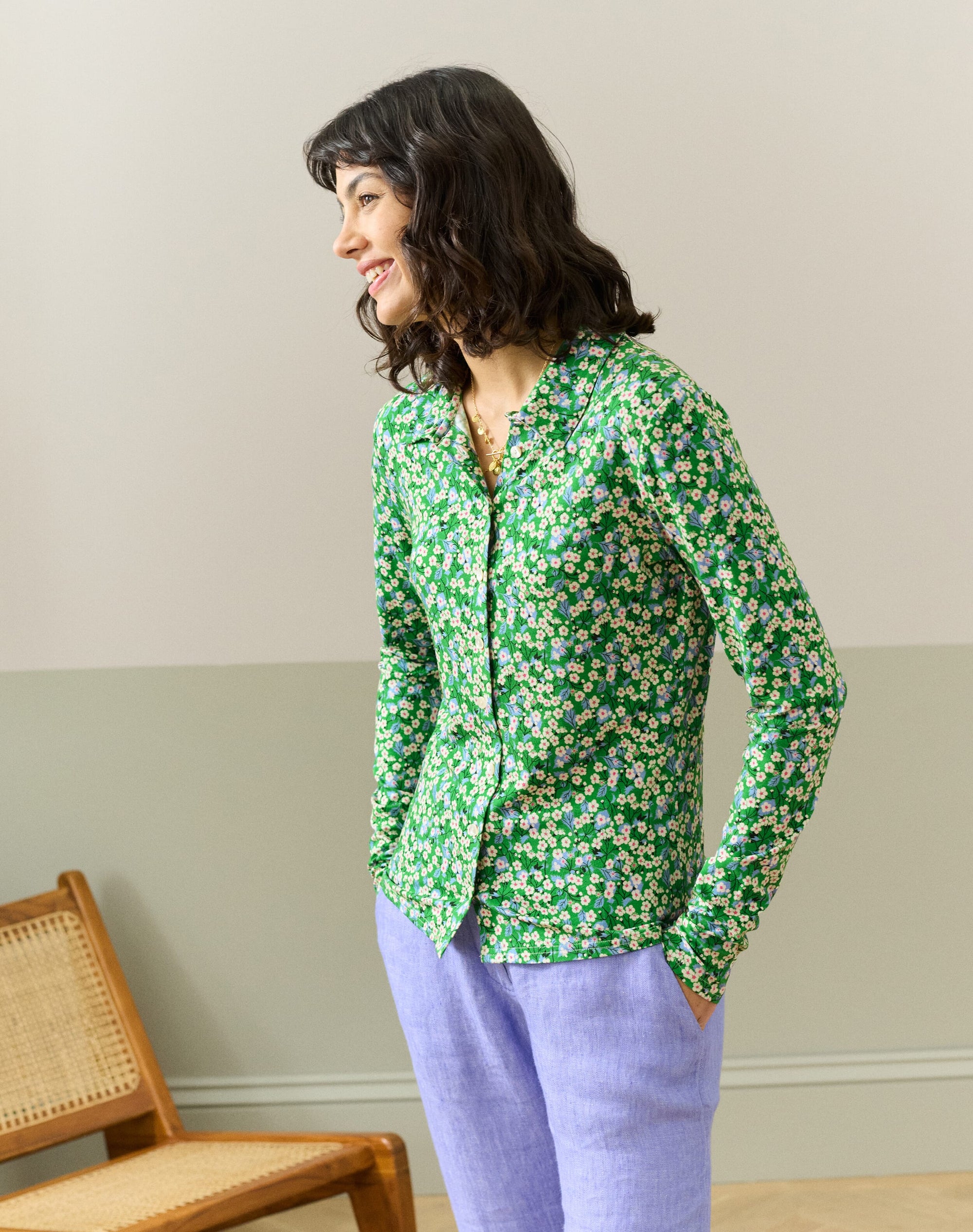 Liberty Print Jersey Shirt