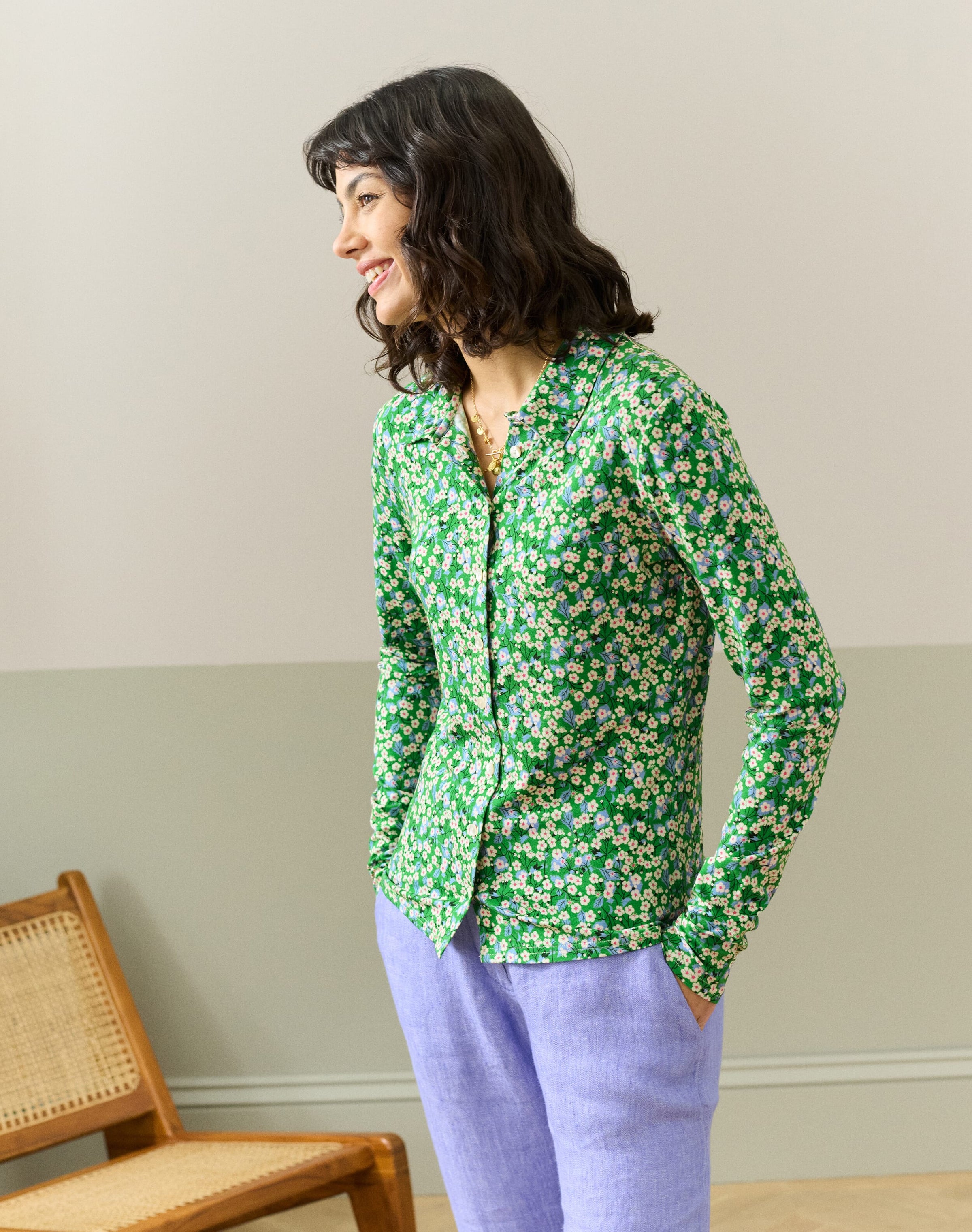 Liberty Print Jersey Shirt