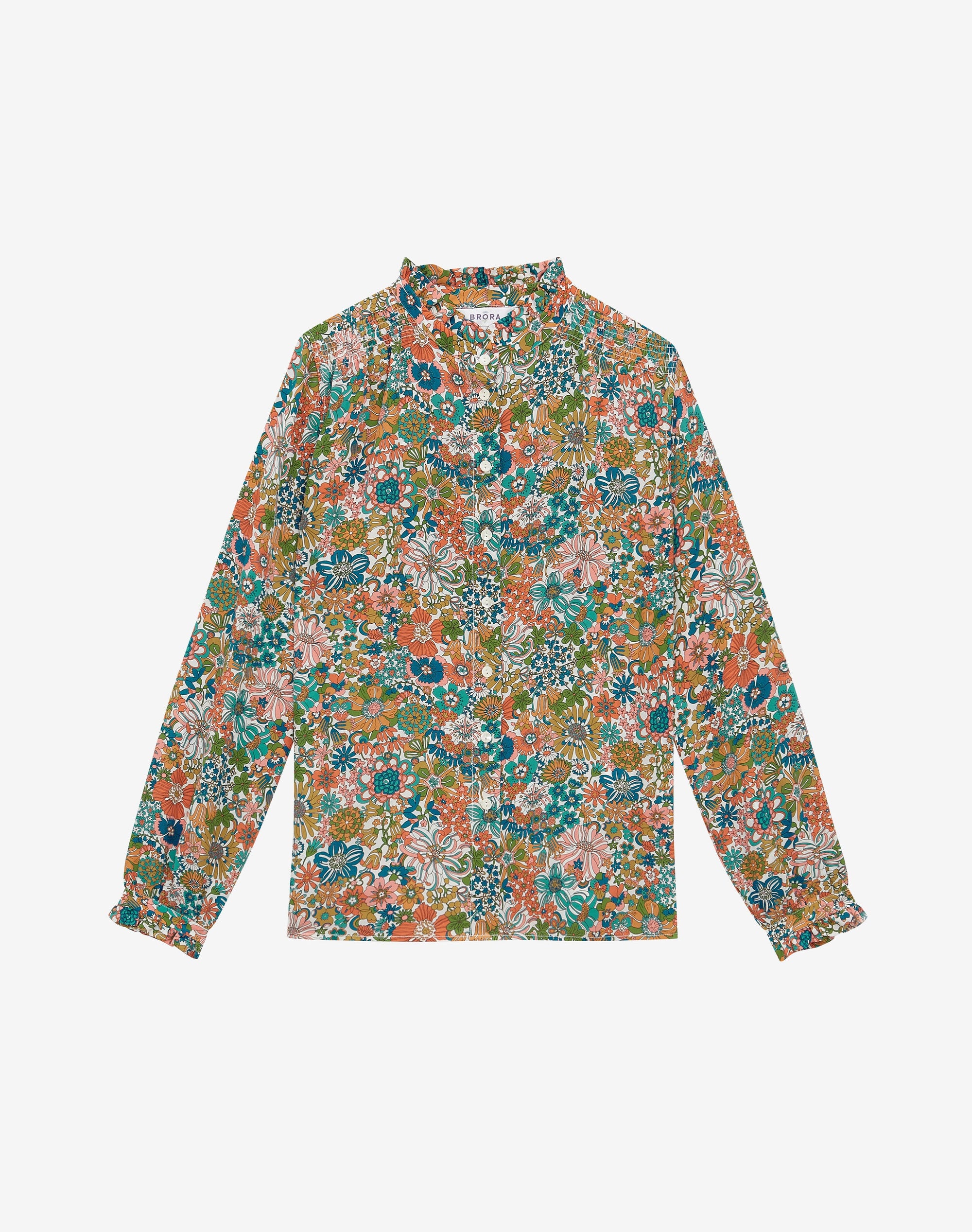 Liberty Print Pie Crust Silk Shirt