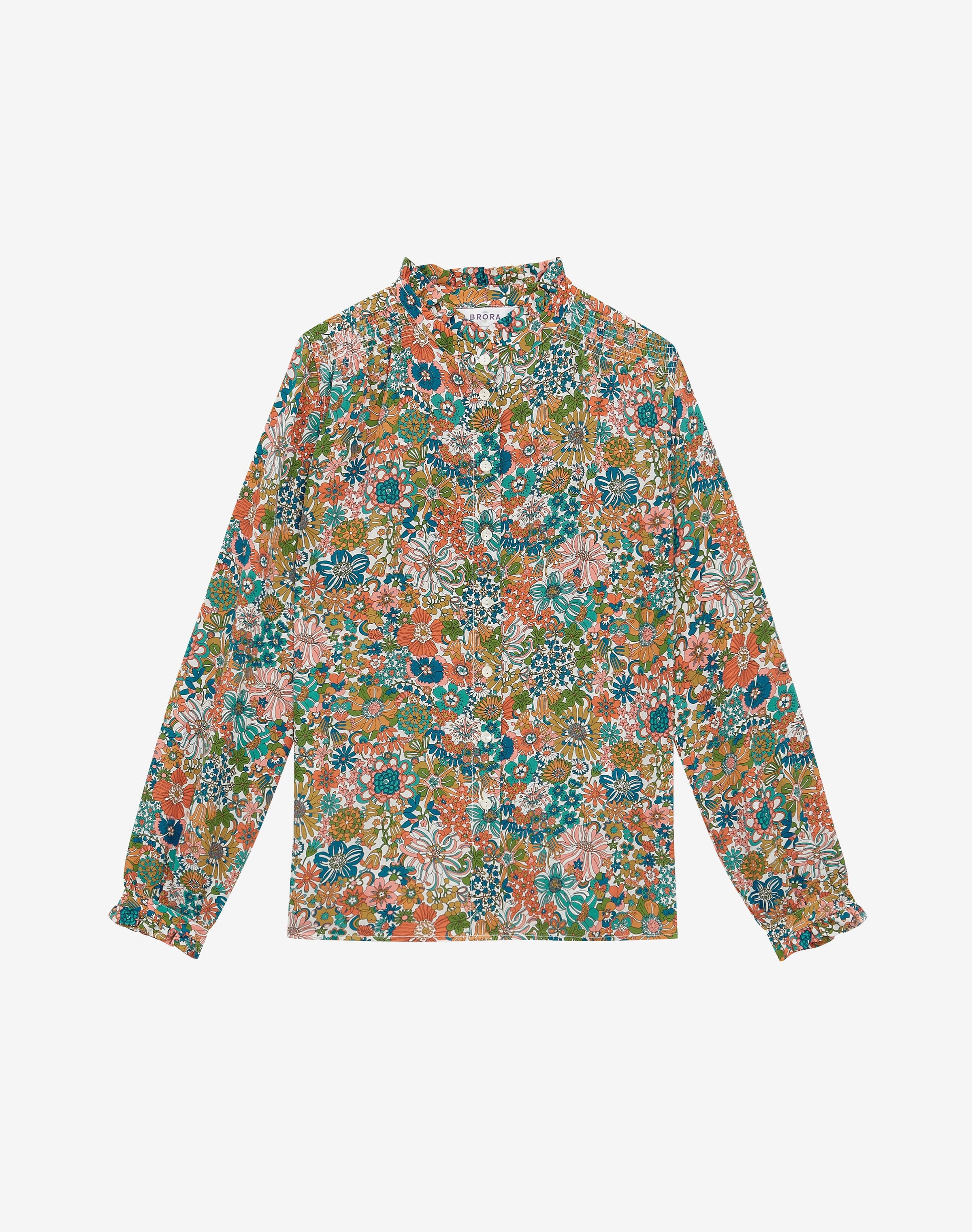 Liberty Print Pie Crust Silk Shirt