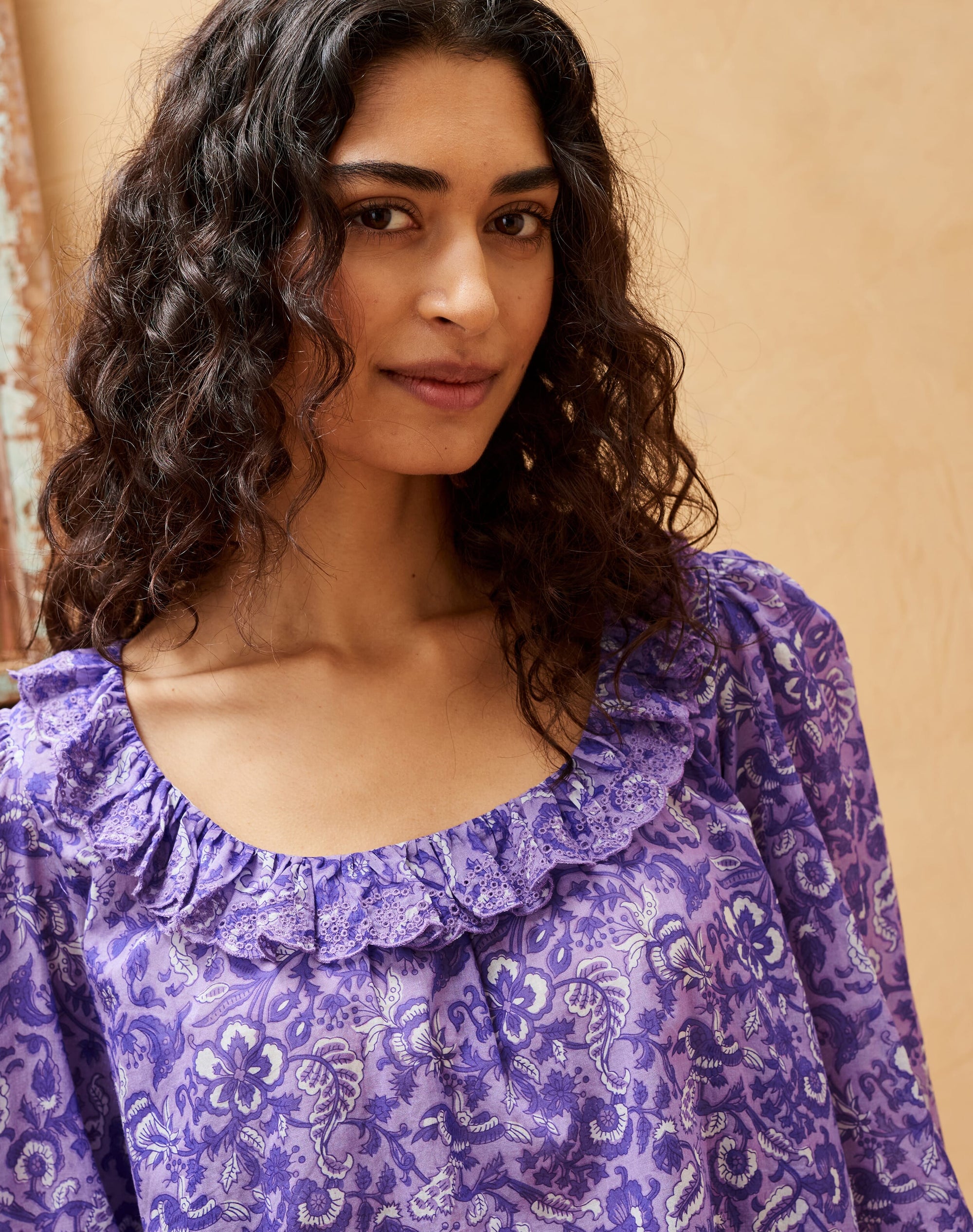 Organic Cotton Block Print Blouse