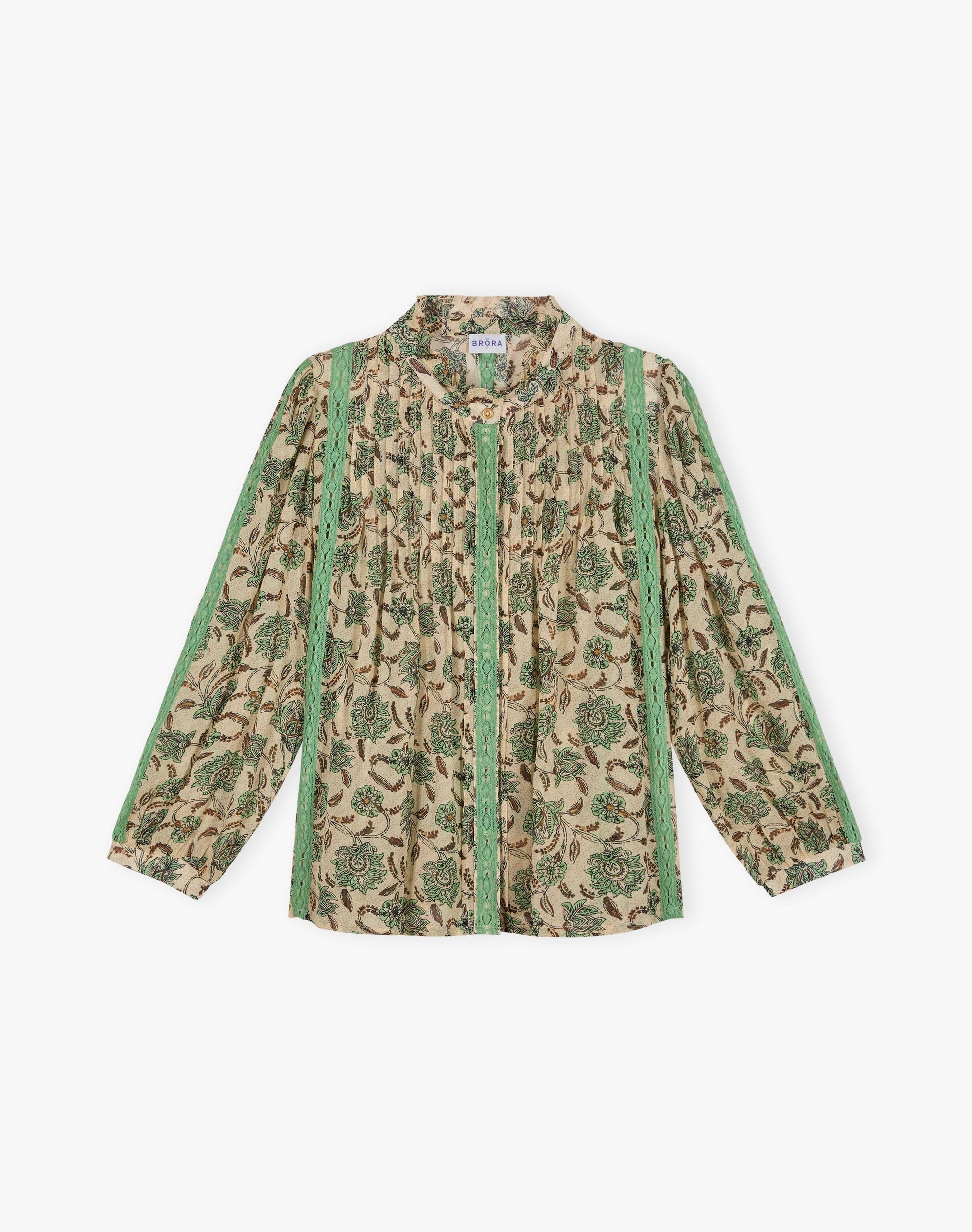 Silk Botanical Print Blouse