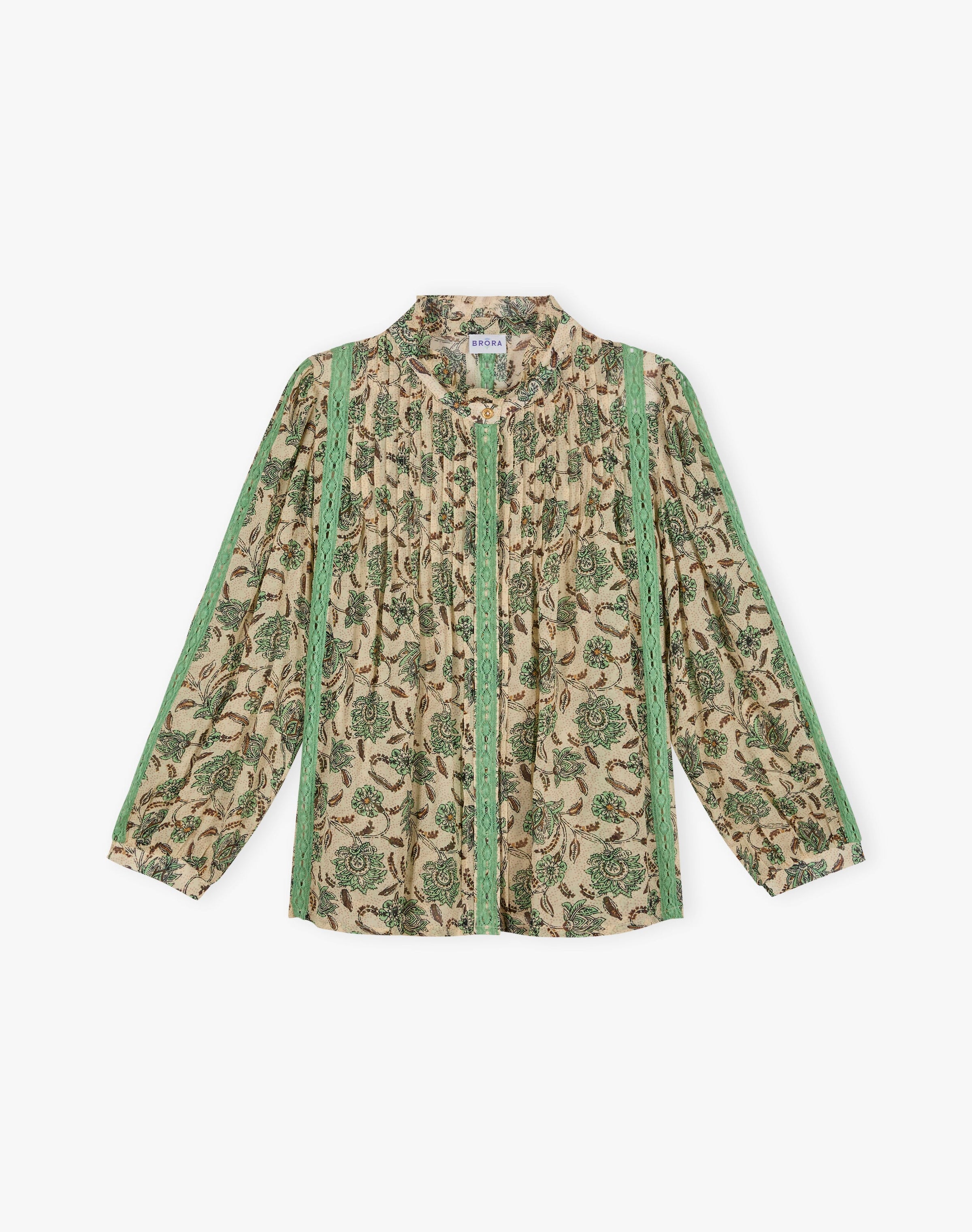 Silk Botanical Print Blouse