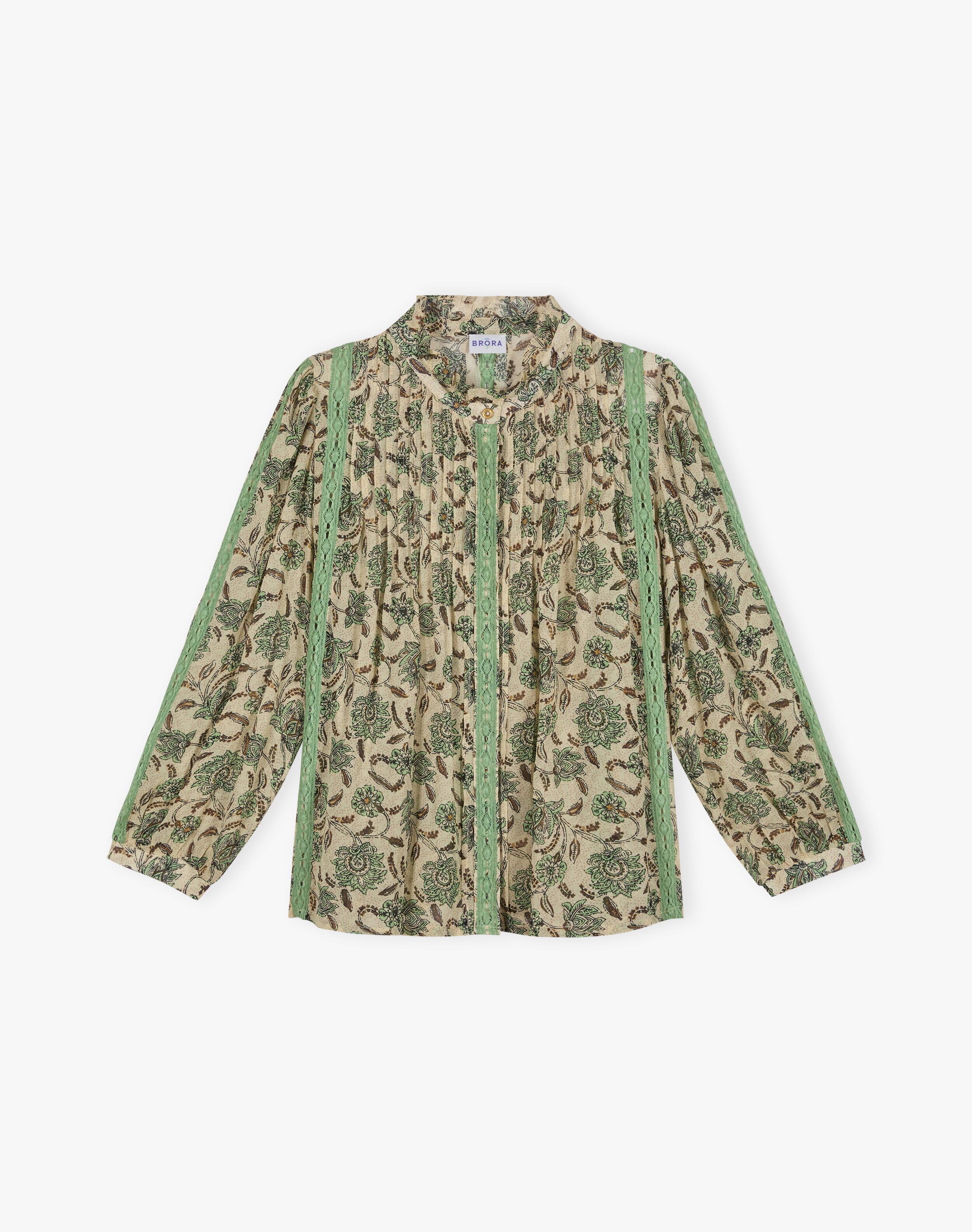 Silk Botanical Print Blouse