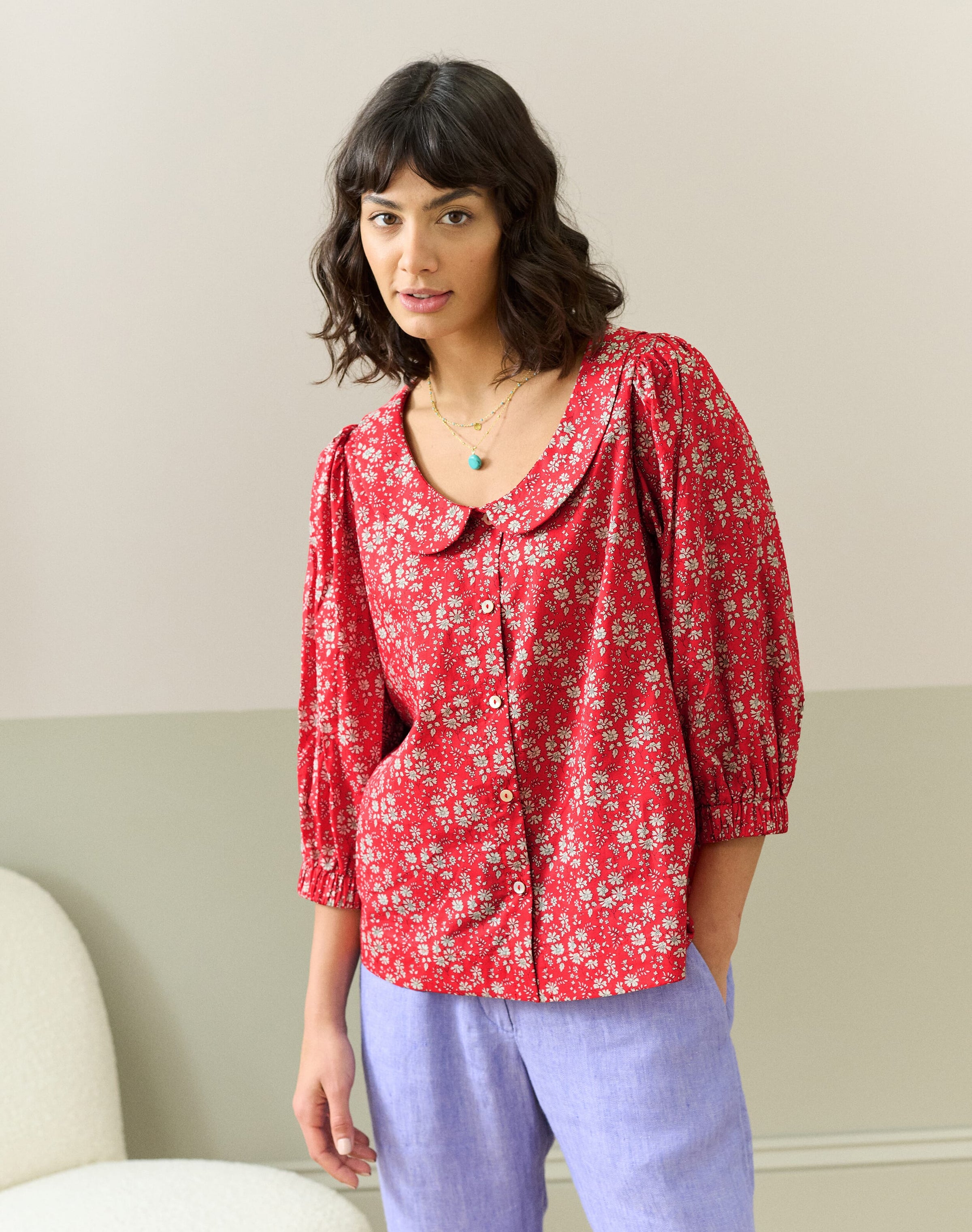 Liberty Print Organic Cotton Blouse